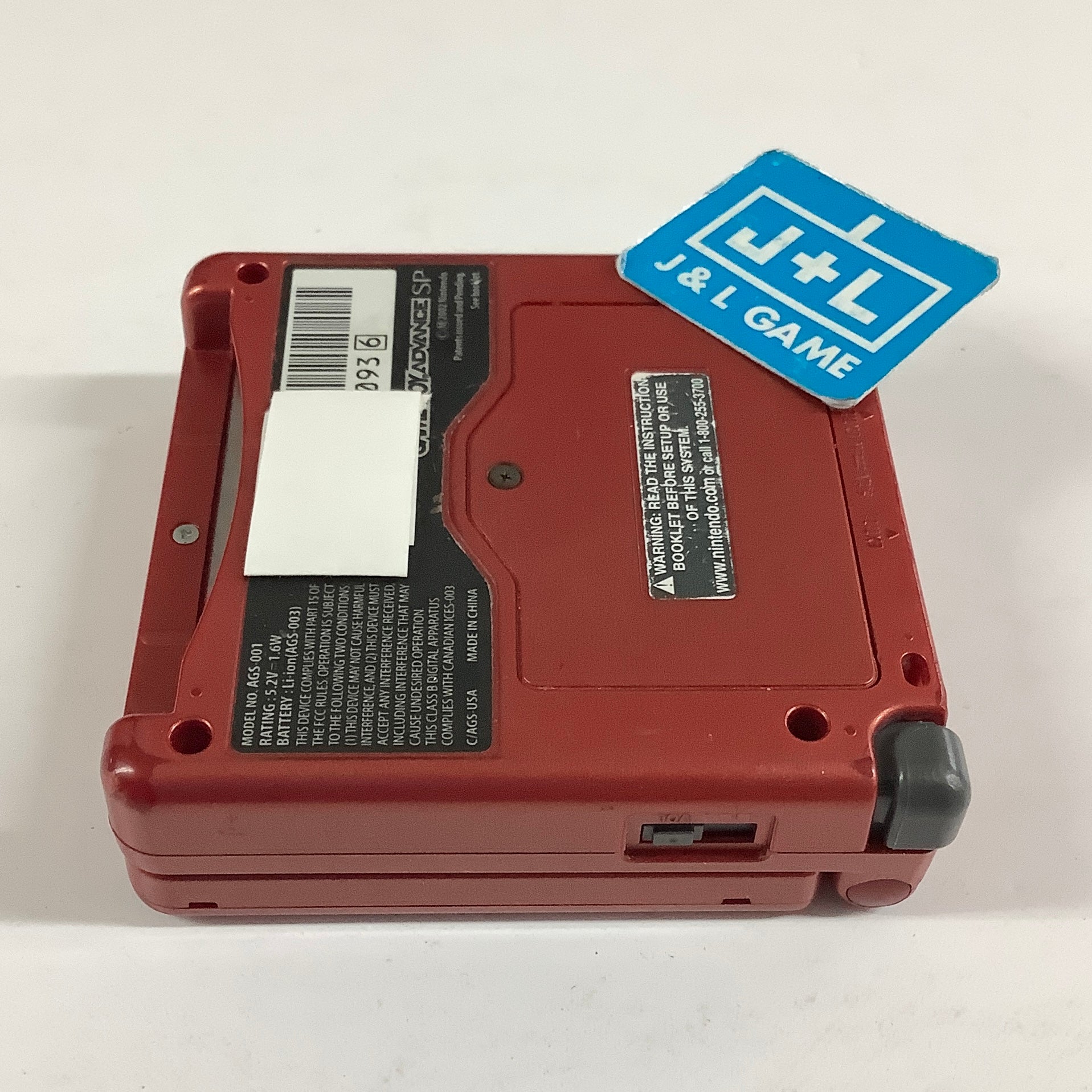 Nintendo Game Boy Advance SP Console AGS-001 (Flame Red) - (GBA) Game Boy Advance SP [Pre-Owned]