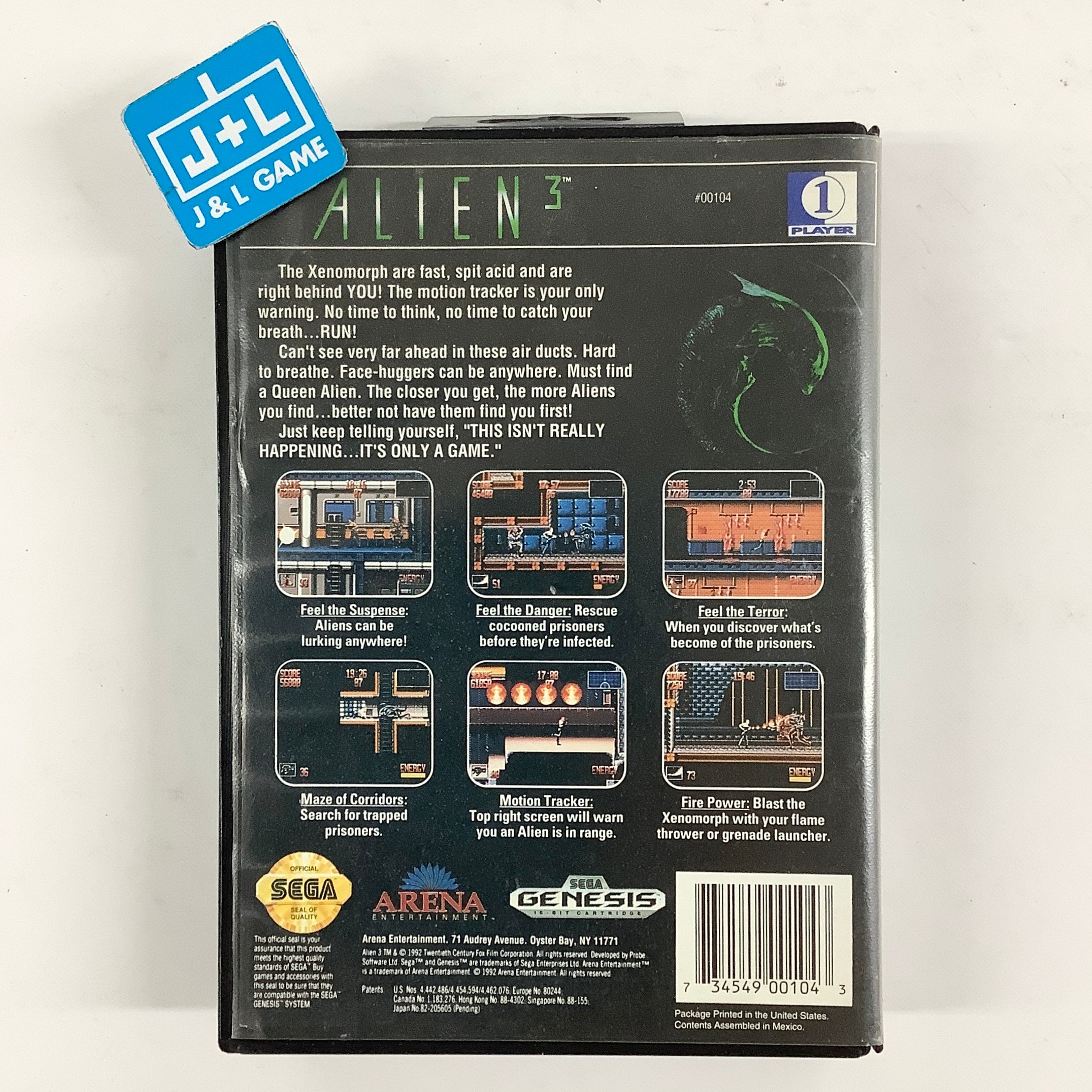 Alien 3 - SEGA Genesis [Pre-Owned] | J&L Game