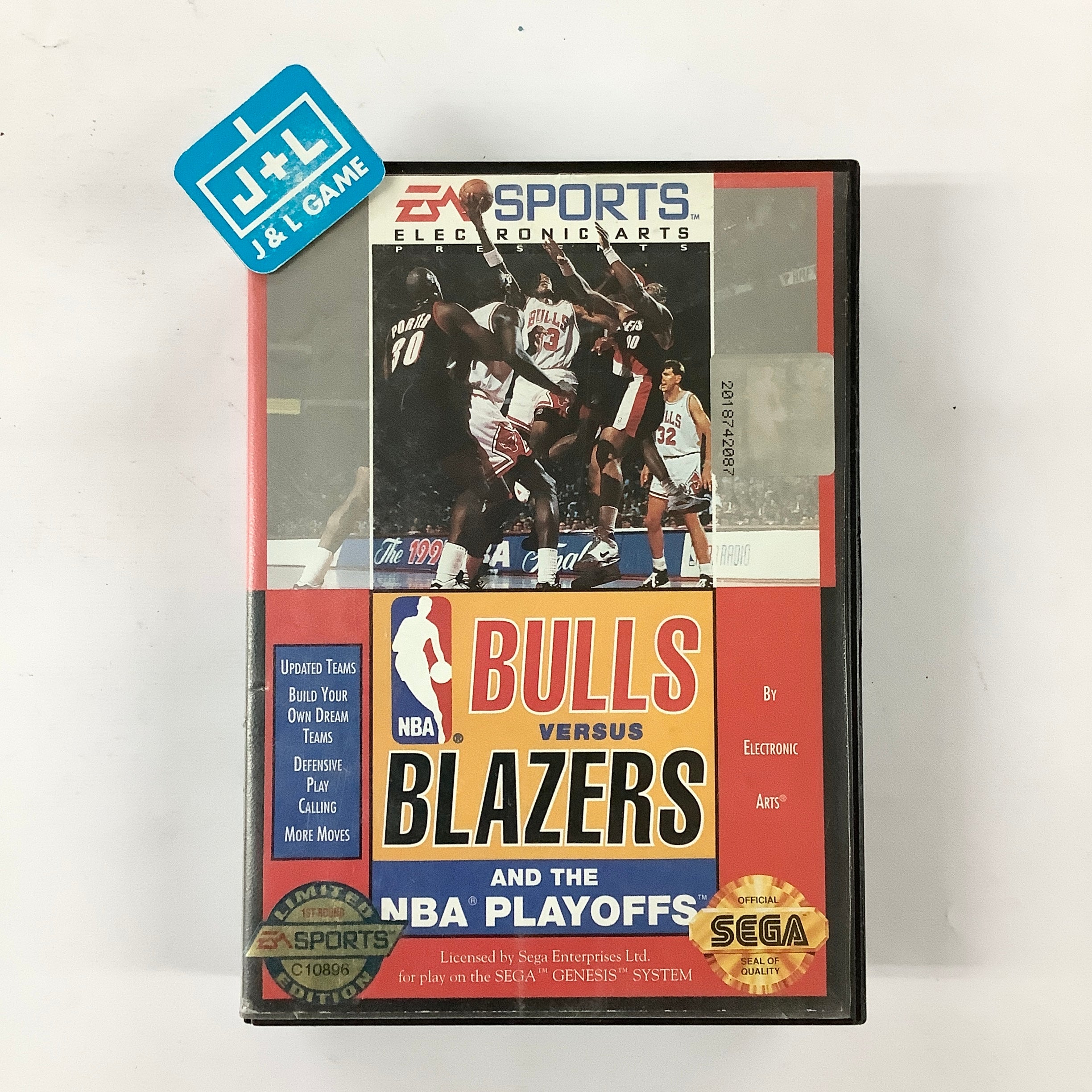 Bulls versus Blazers and the NBA Playoffs - SEGA Genesis [Pre