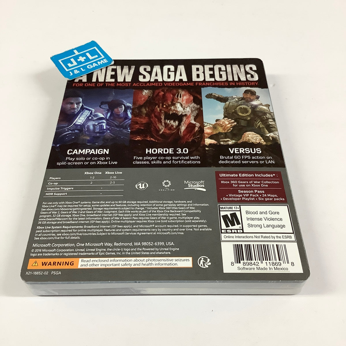 Gears of War 4: Ultimate Edition - (XB1) Xbox One Video Games Microsoft