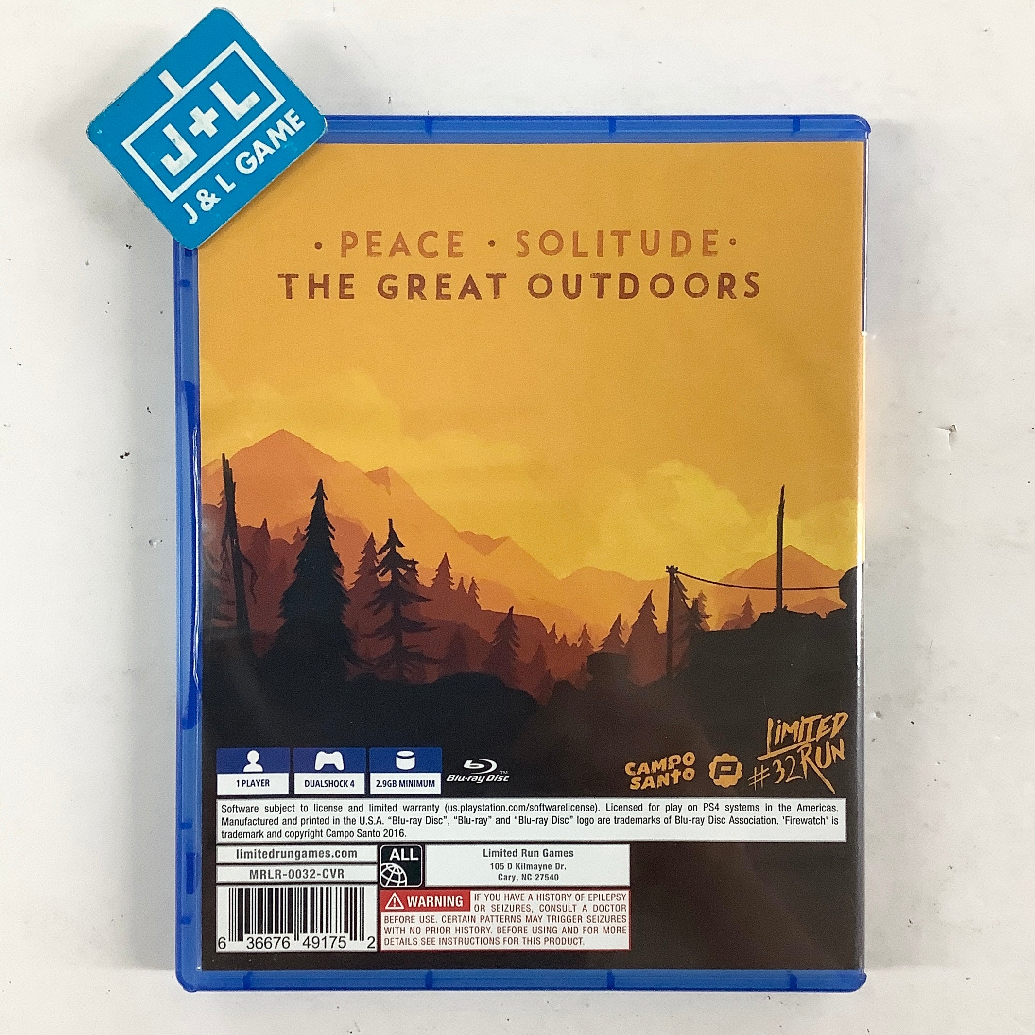 Firewatch (Limited Run #32) - (PS4) PlayStation 4 [Pre-Owned] Video Games Limited Run Games