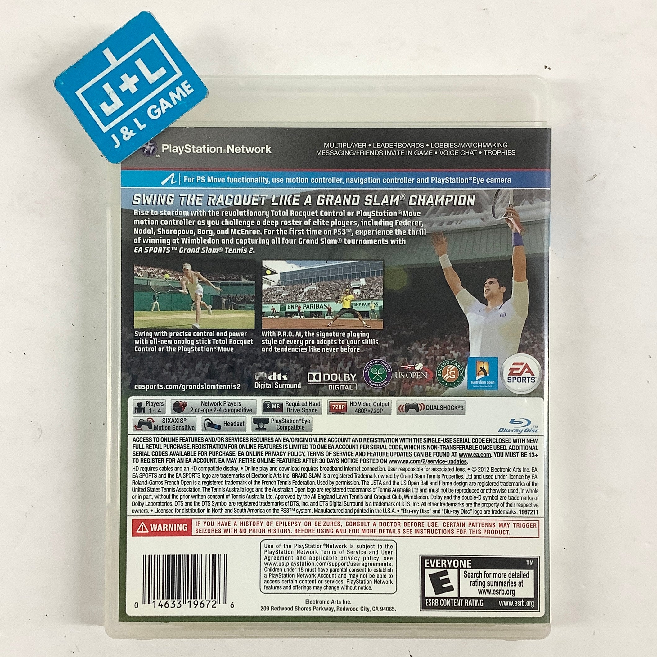 Grand Slam Tennis 2 - (PS3) PlayStation 3 [Pre-Owned] Video Games EA Sports
