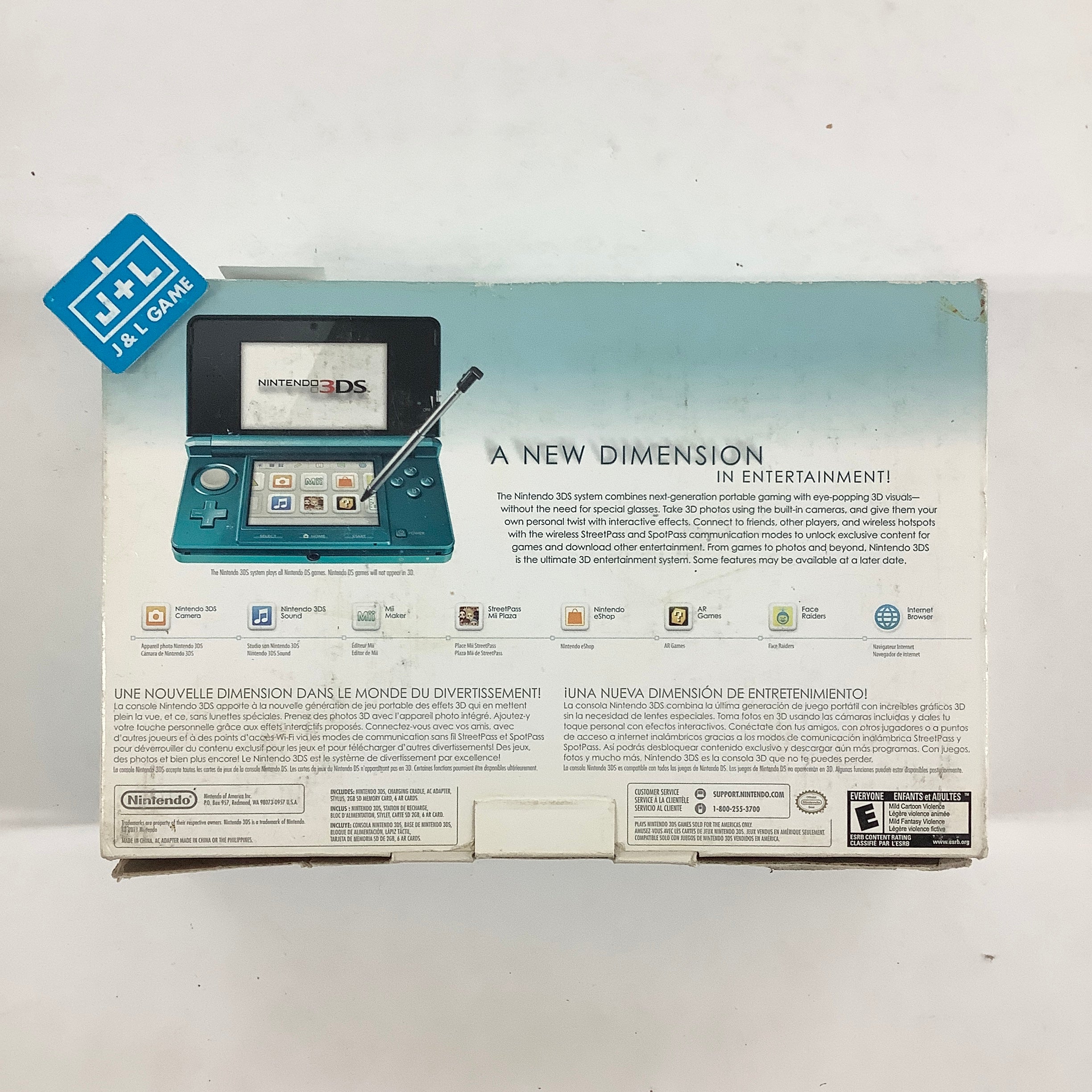 Nintendo 3DS Console (Aqua Blue) - Nintendo 3DS [Pre-Owned] Consoles Nintendo