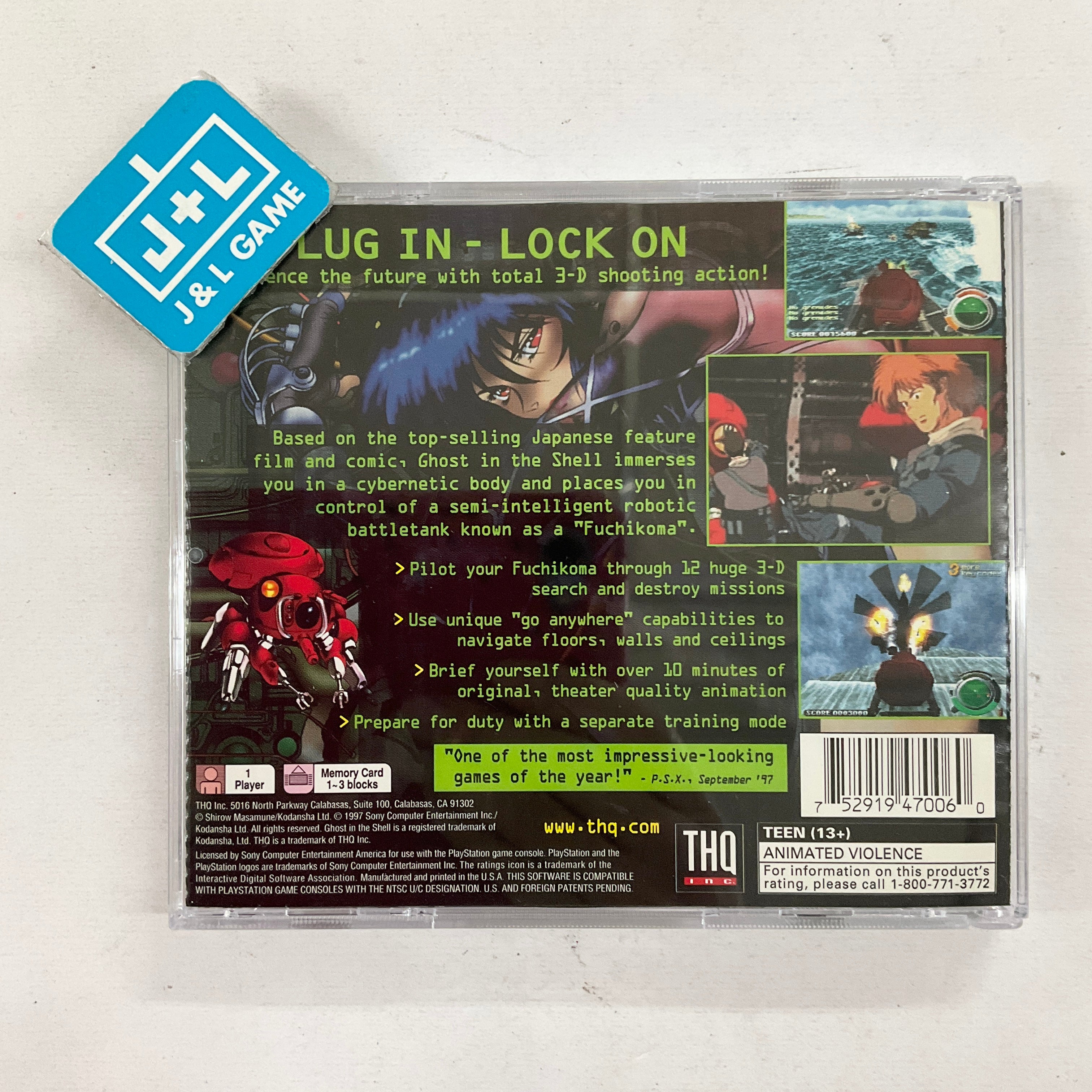 Ghost in the Shell - (PS1) PlayStation 1 [Pre-Owned] Video Games THQ