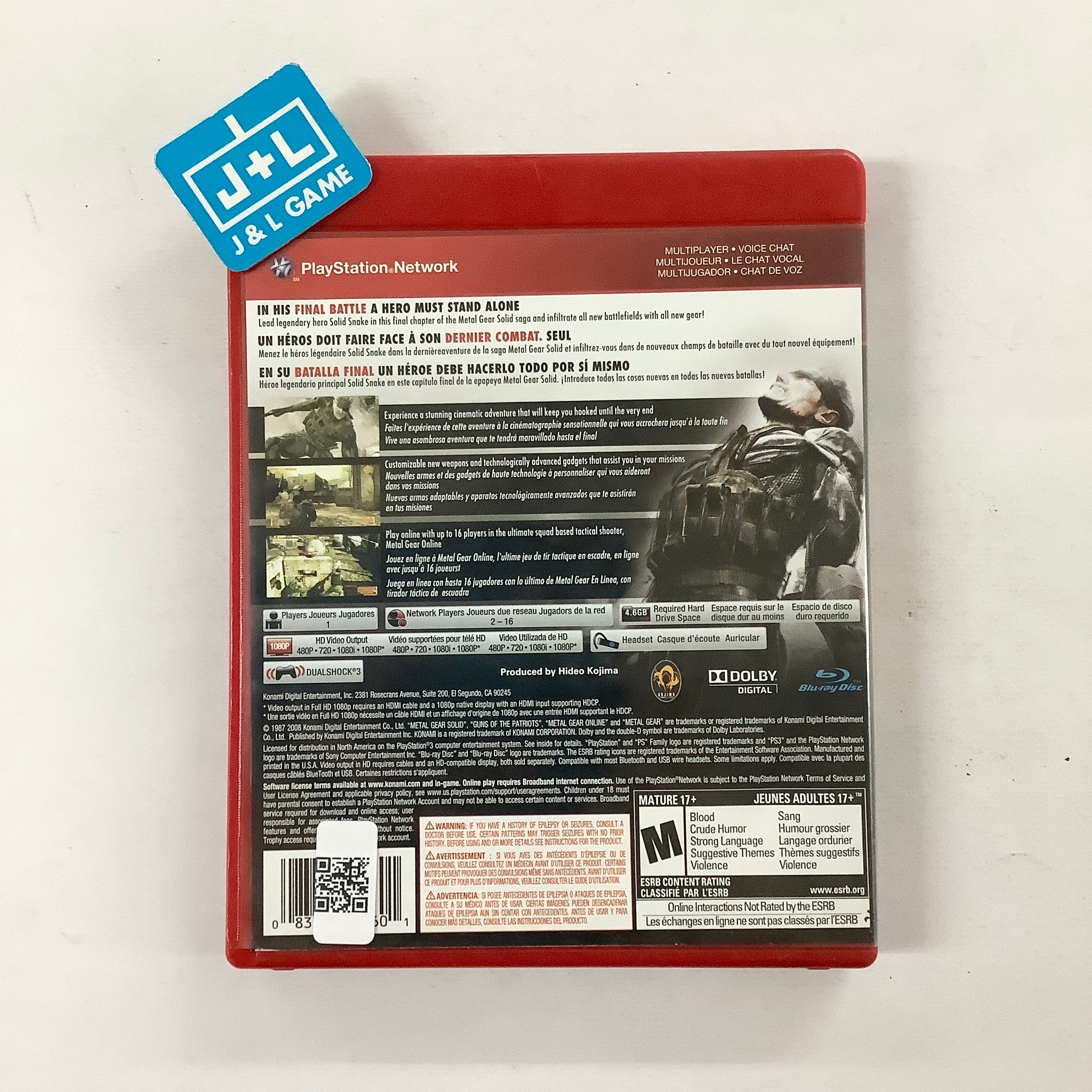 metal gear solid guns of the patriots ps4 Metal Gear Solid 4 Guns of the Patriots