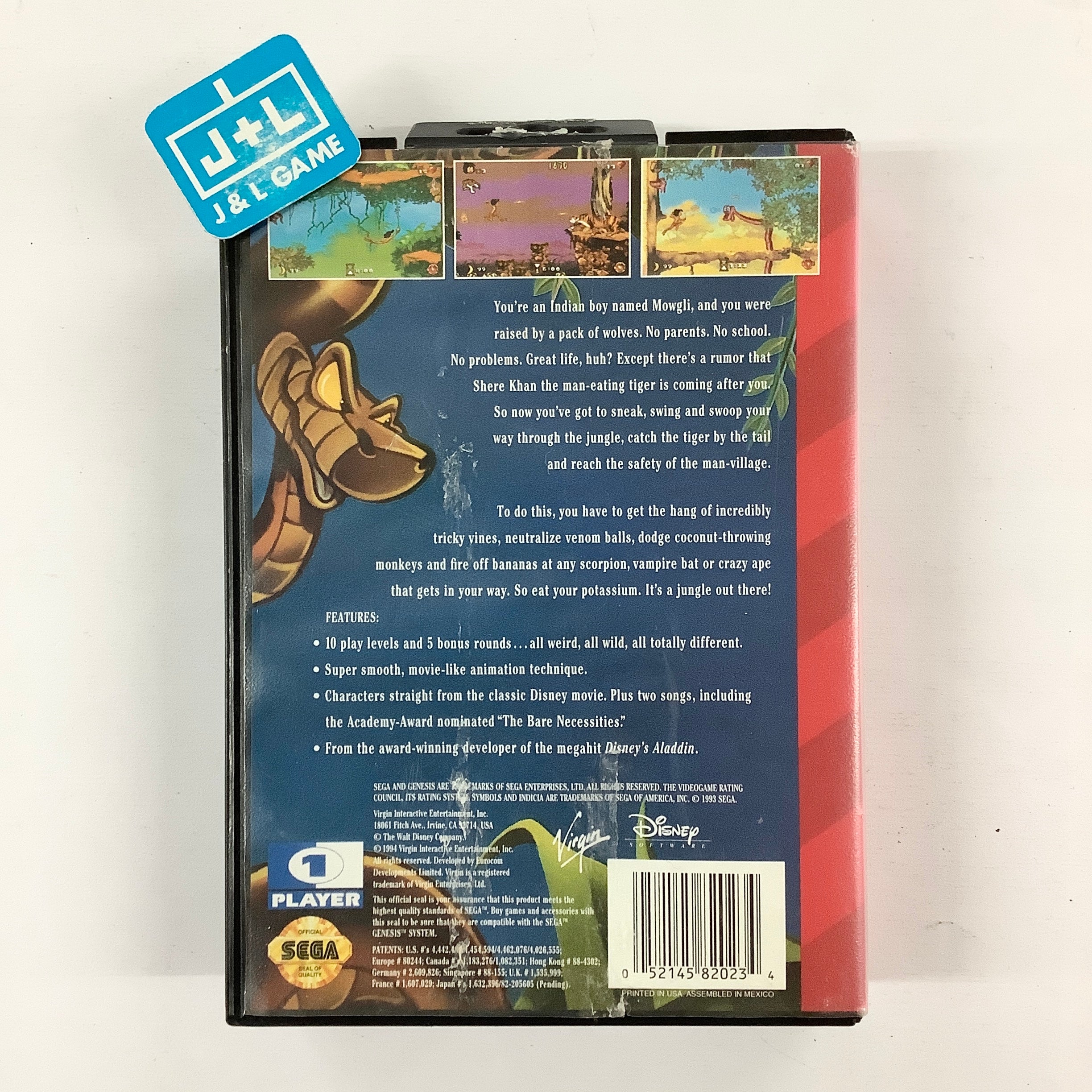 Disney's The Jungle Book - (SG) SEGA Genesis [Pre-Owned] Video Games Virgin Interactive   