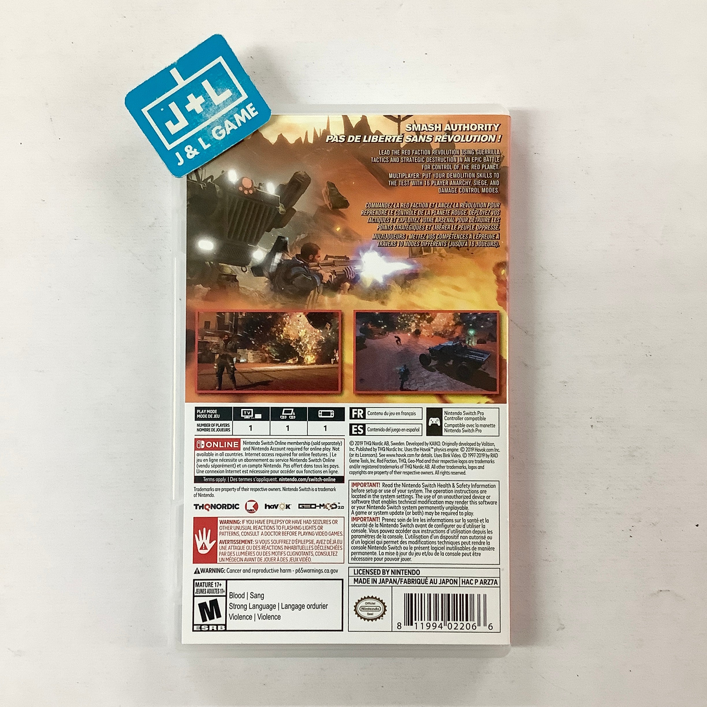 Red Faction Guerilla Re-Mars-Tered - (NSW) Nintendo Switch [Pre-Owned] Video Games THQ Nordic   