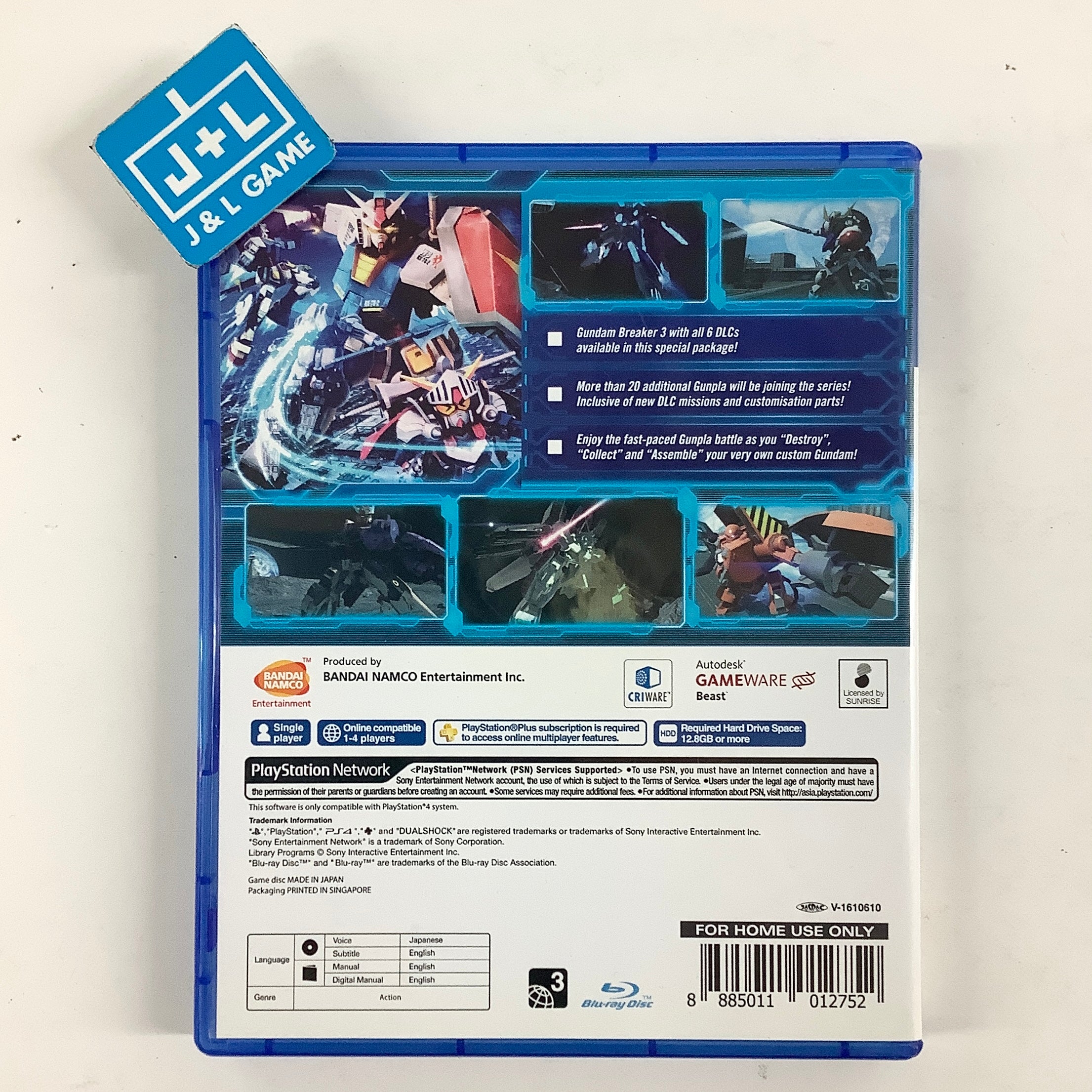Gundam Breaker 3 (Break Edition) - (PS4) PlayStation 4 [Pre-Owned] (Asia Import) Video Games Bandai Namco Games
