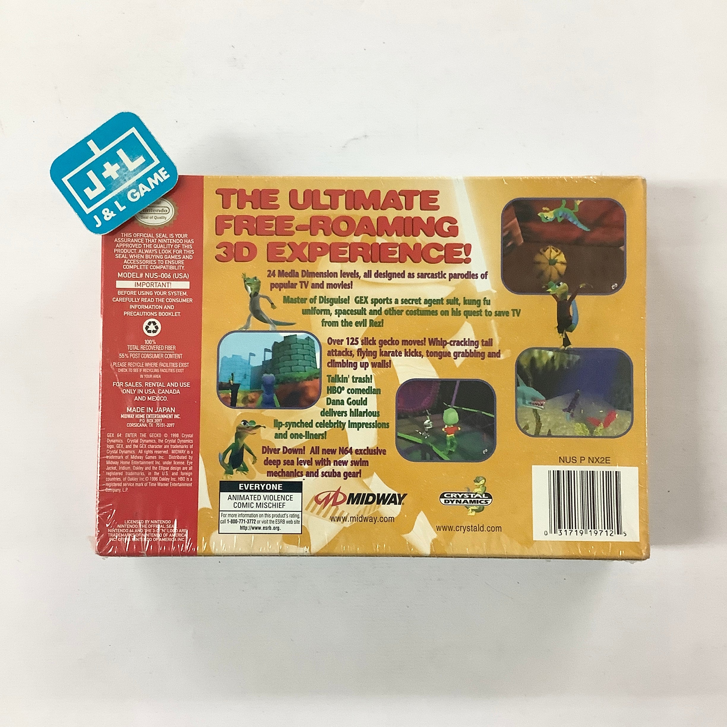 Gex 64: Enter the Gecko - (N64) Nintendo 64 Video Games Midway   