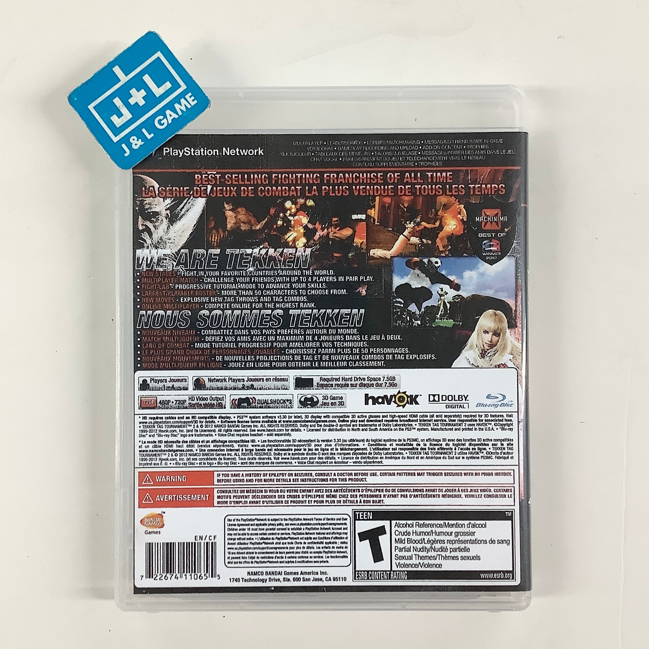 Tekken Tag Tournament 2 - (PS3) PlayStation 3 [Pre-Owned] Video Games Namco Bandai Games