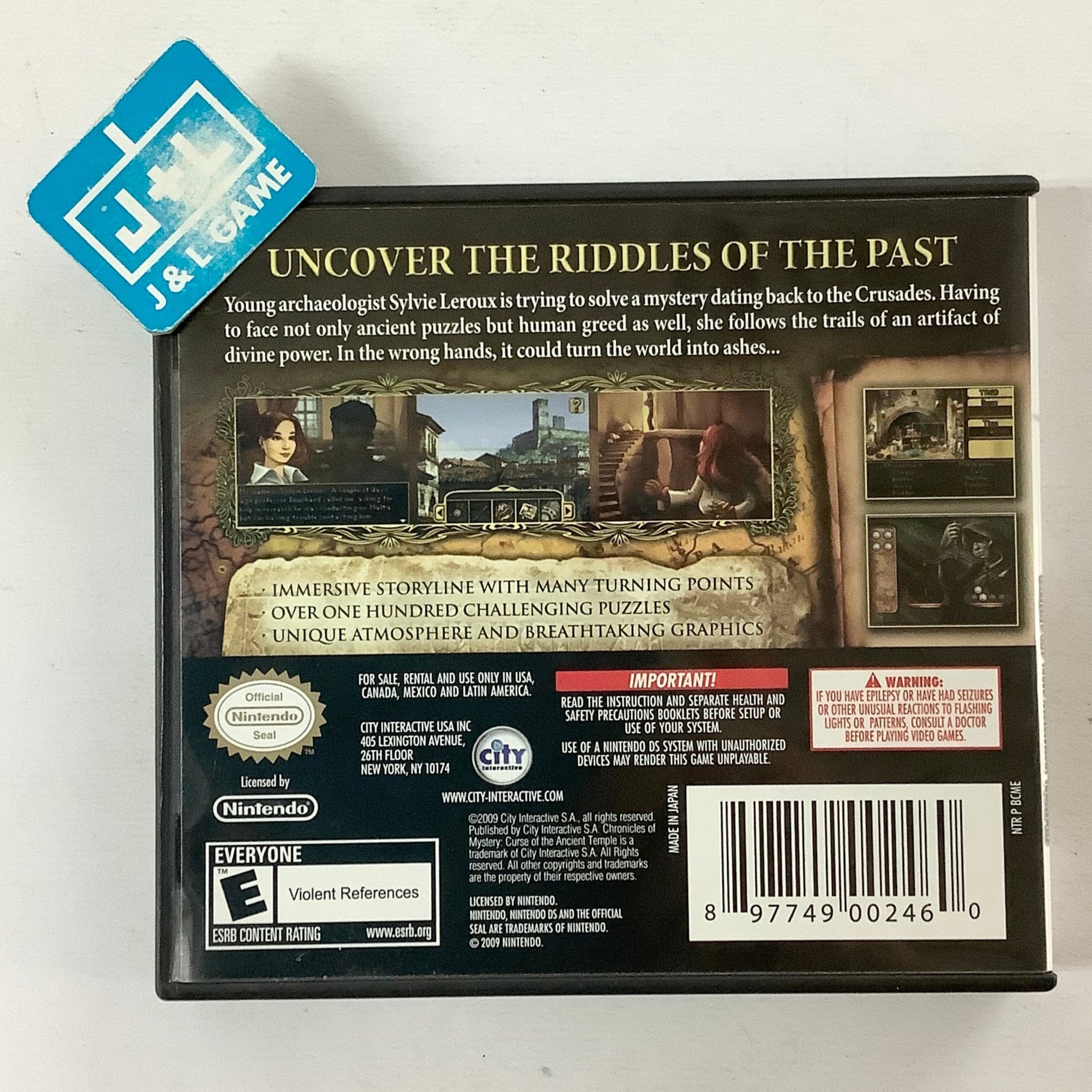 Chronicles of Mystery Curse of the Ancient Temple - (NDS) Nintendo DS [Pre-Owned] Video Games Nintendo   