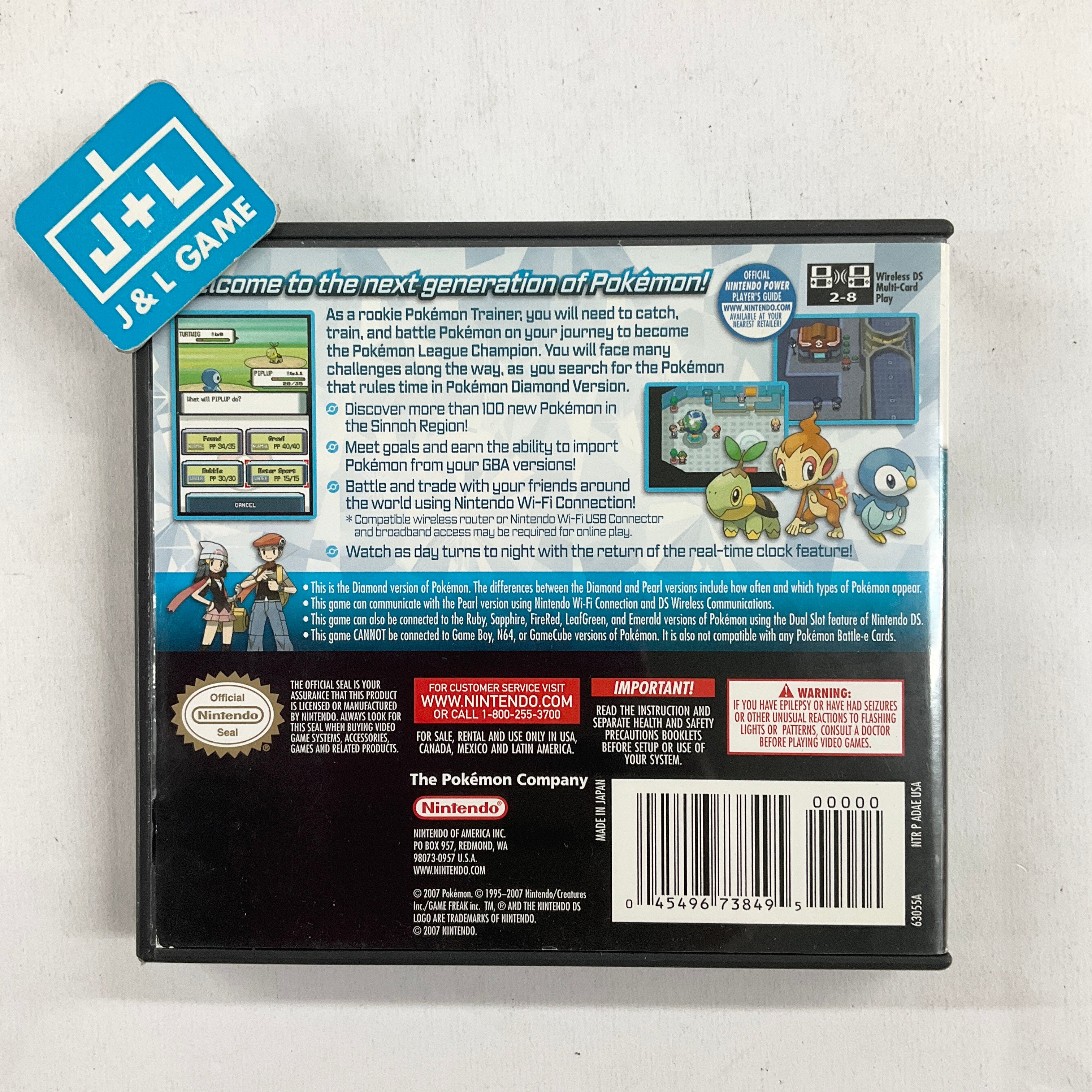 Pokemon Diamond Version - (NDS) Nintendo DS [Pre-Owned] Video Games Nintendo