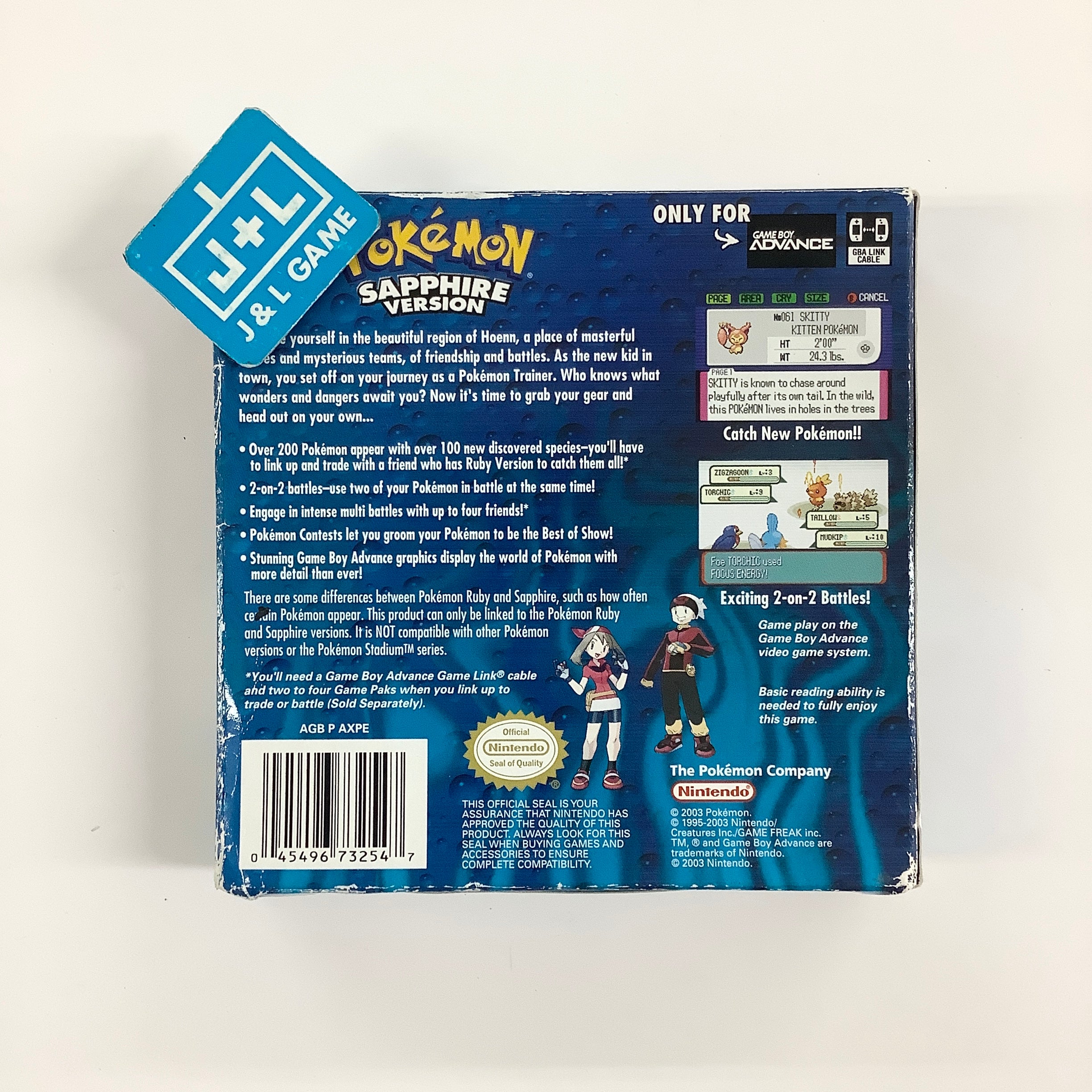 Pokemon Sapphire Version - (GBA) Game Boy Advance [Pre-Owned]