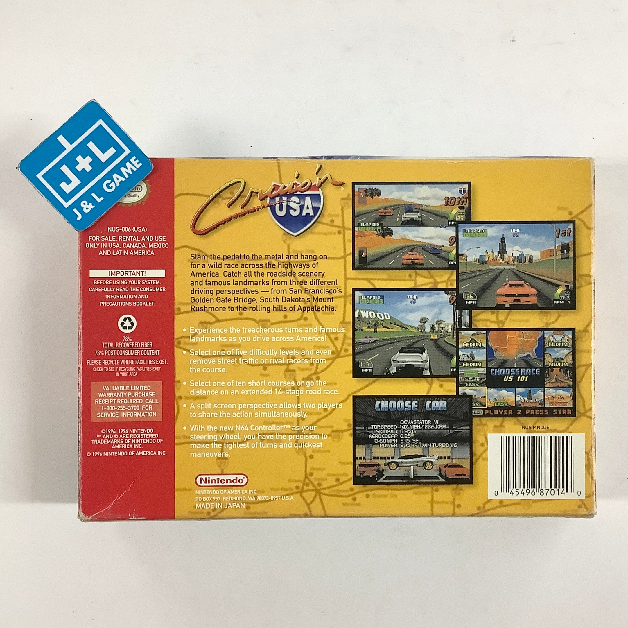 Cruis'n USA - (N64) Nintendo 64 [Pre-Owned] Video Games Nintendo