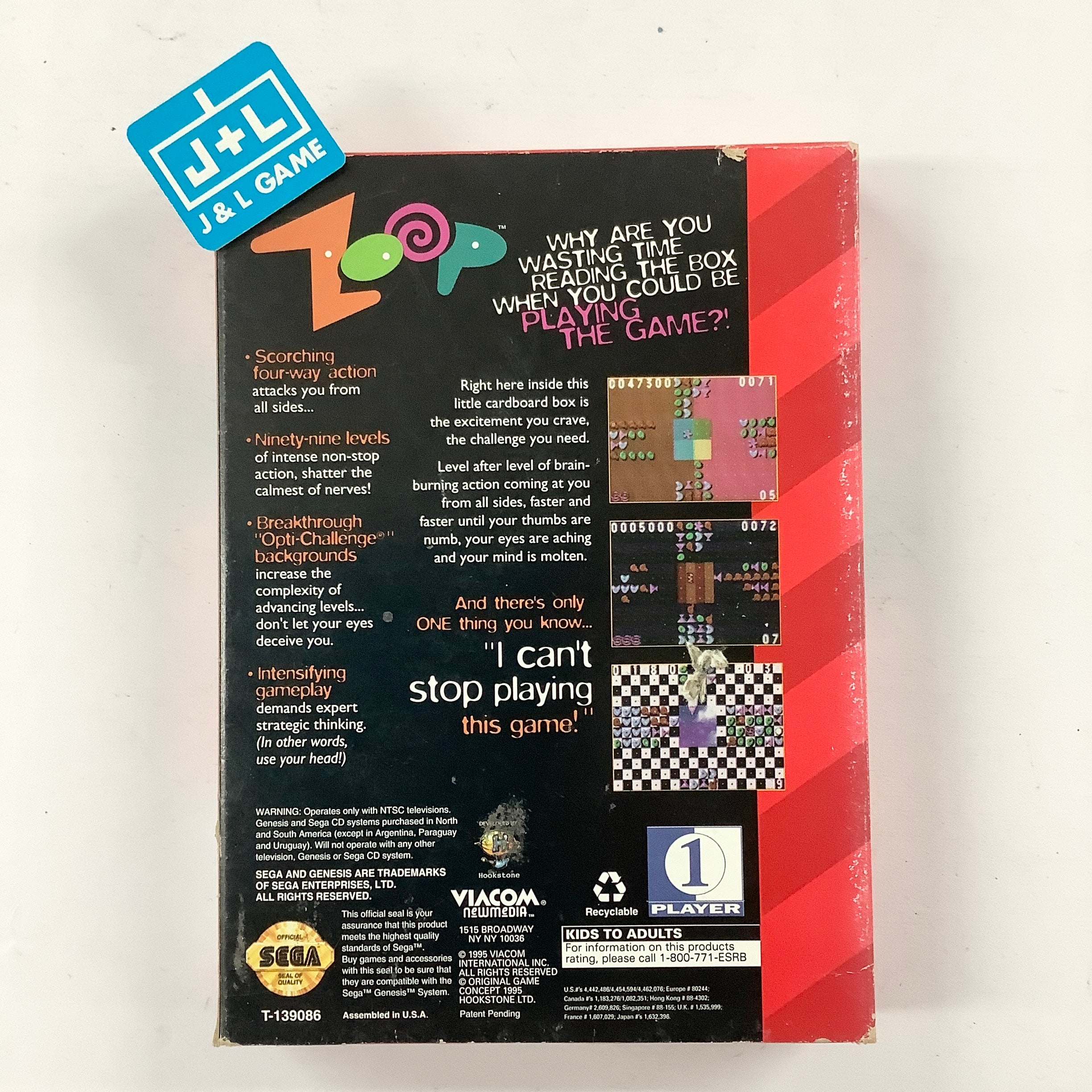 Zoop - (SG) SEGA Genesis [Pre-Owned] Video Games Viacom New Media   