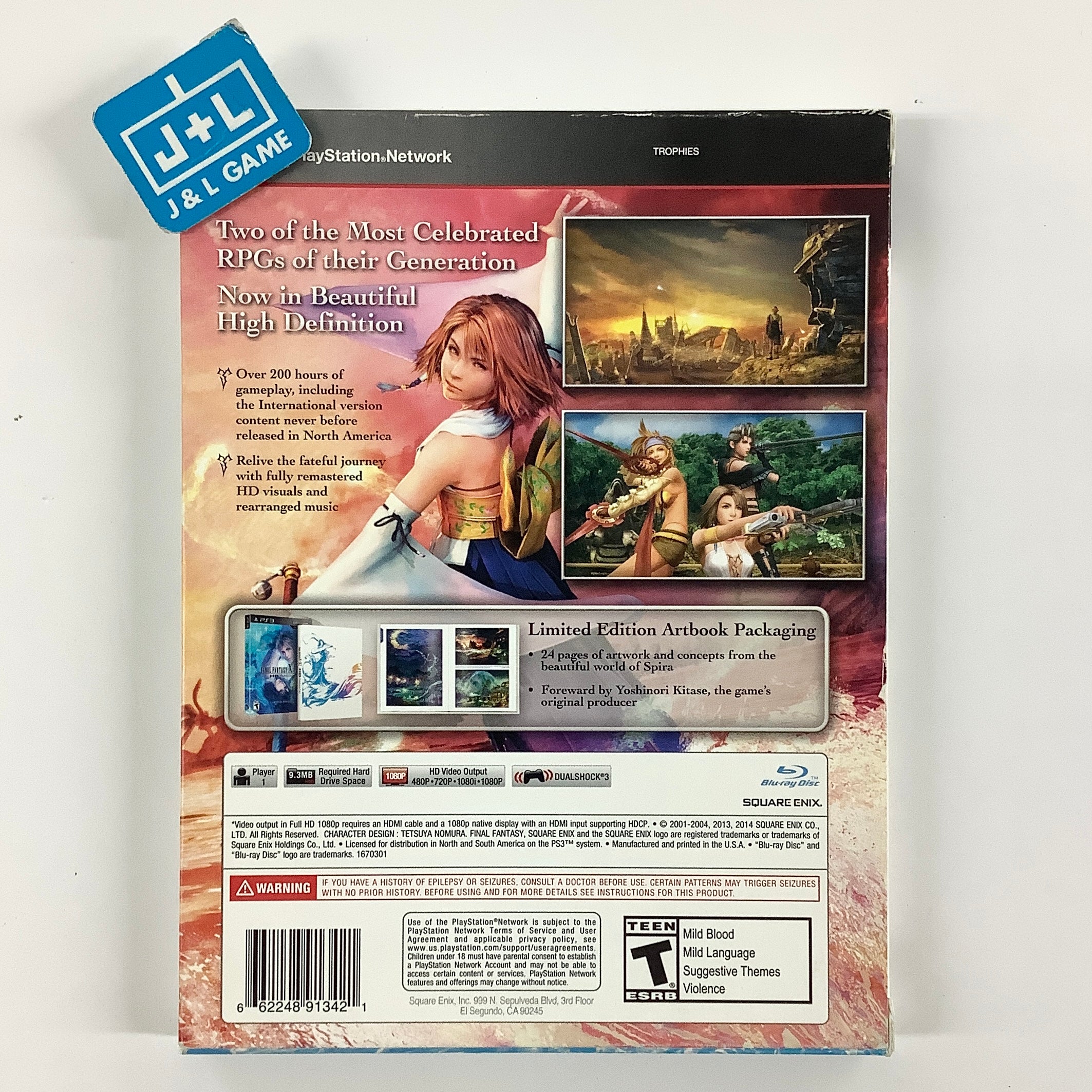 Final Fantasy X/X-2 HD Remaster Limited Edition - (PS3) PlayStation 3 [Pre-Owned] Video Games Square Enix