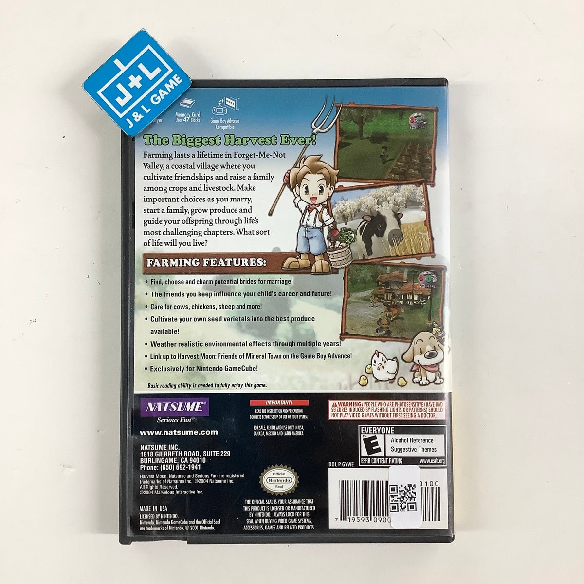 Harvest Moon: A Wonderful Life (Player's Choice) - (GC) GameCube [Pre-Owned] Video Games Natsume