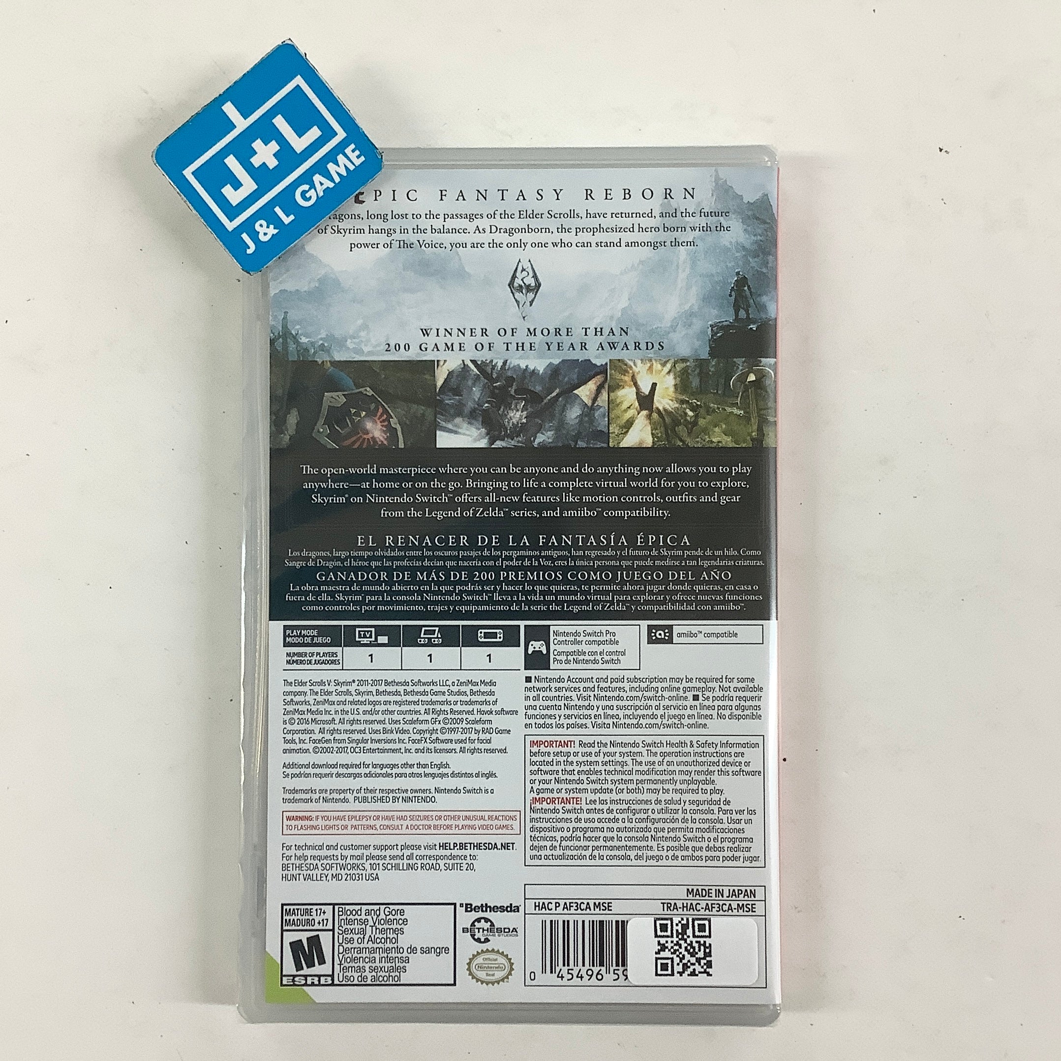 The Elder Scrolls V: Skyrim (World Edition) - (NSW) Nintendo Switch Video Games Bethesda Softworks