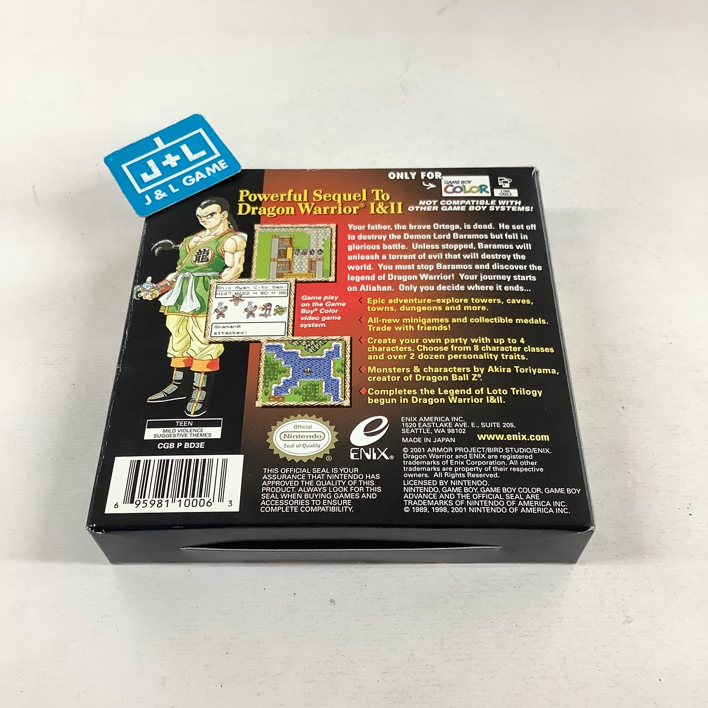Dragon Warrior III - (GBC) Game Boy Color [Pre-Owned] Video Games Enix Corporation