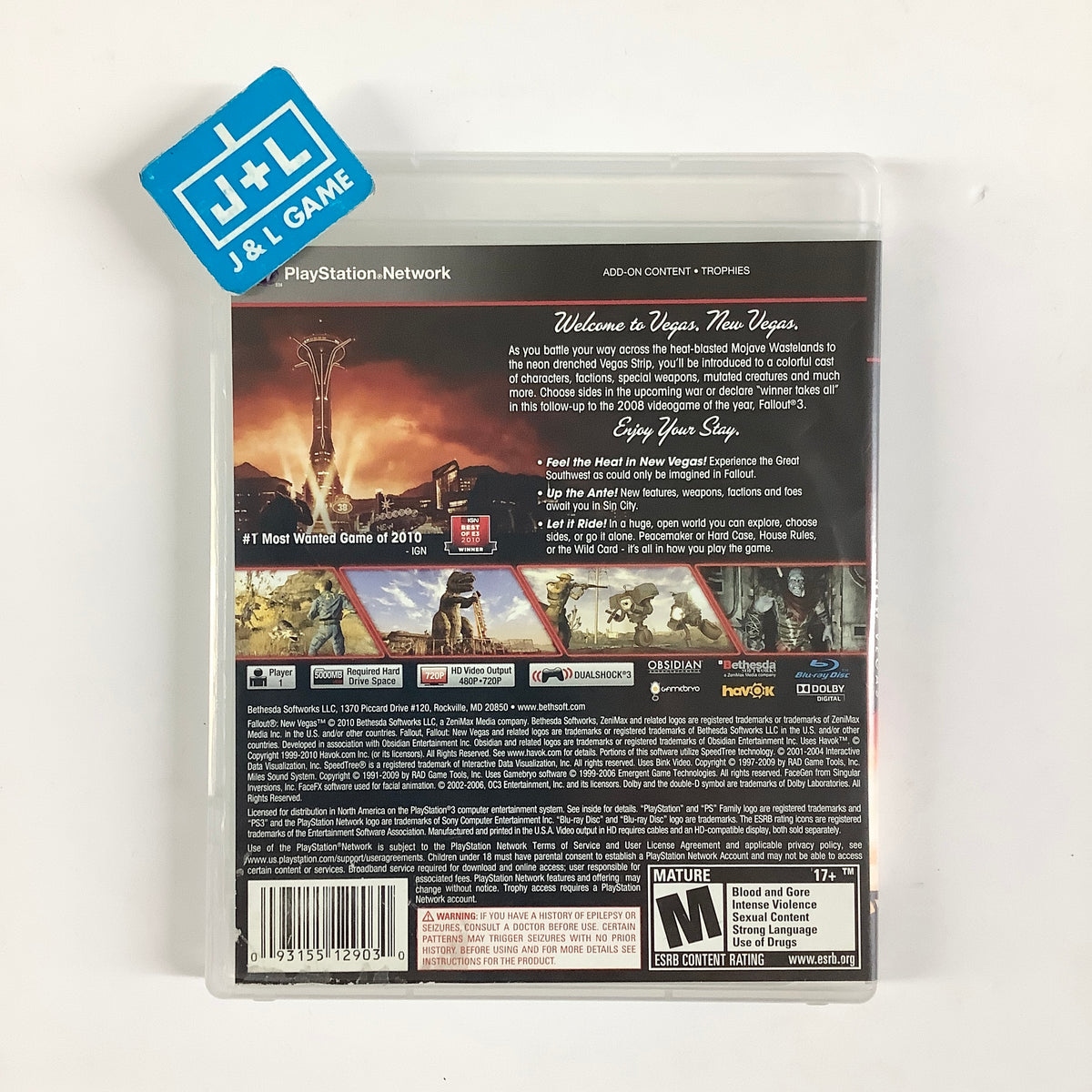 Fallout: New Vegas - (PS3) PlayStation 3 [Pre-Owned] Video Games Bethesda Softworks
