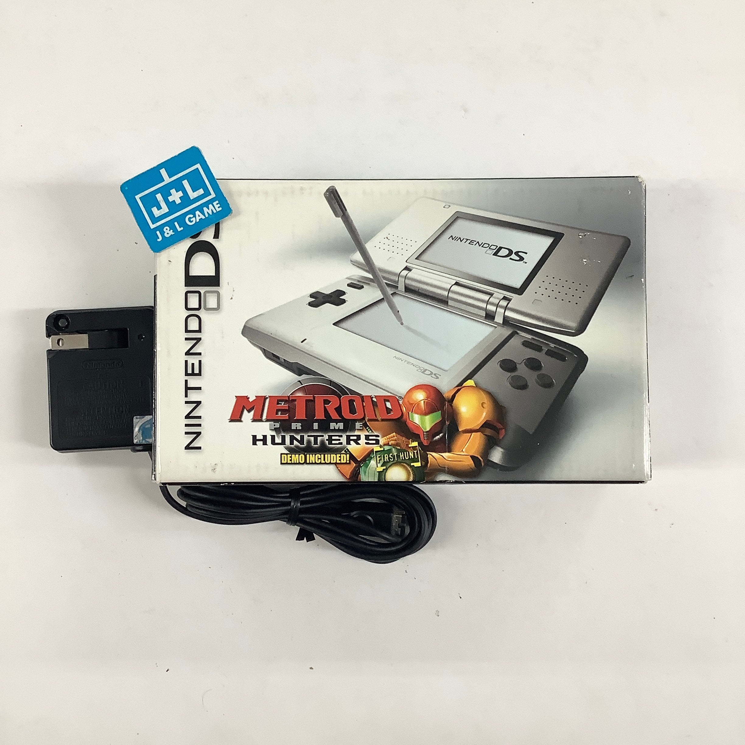 Nintendo DS Console (Platinum Silver with Metroid Prime Hunters Demo) - (NDS) Nintendo DS [Pre-Owned]