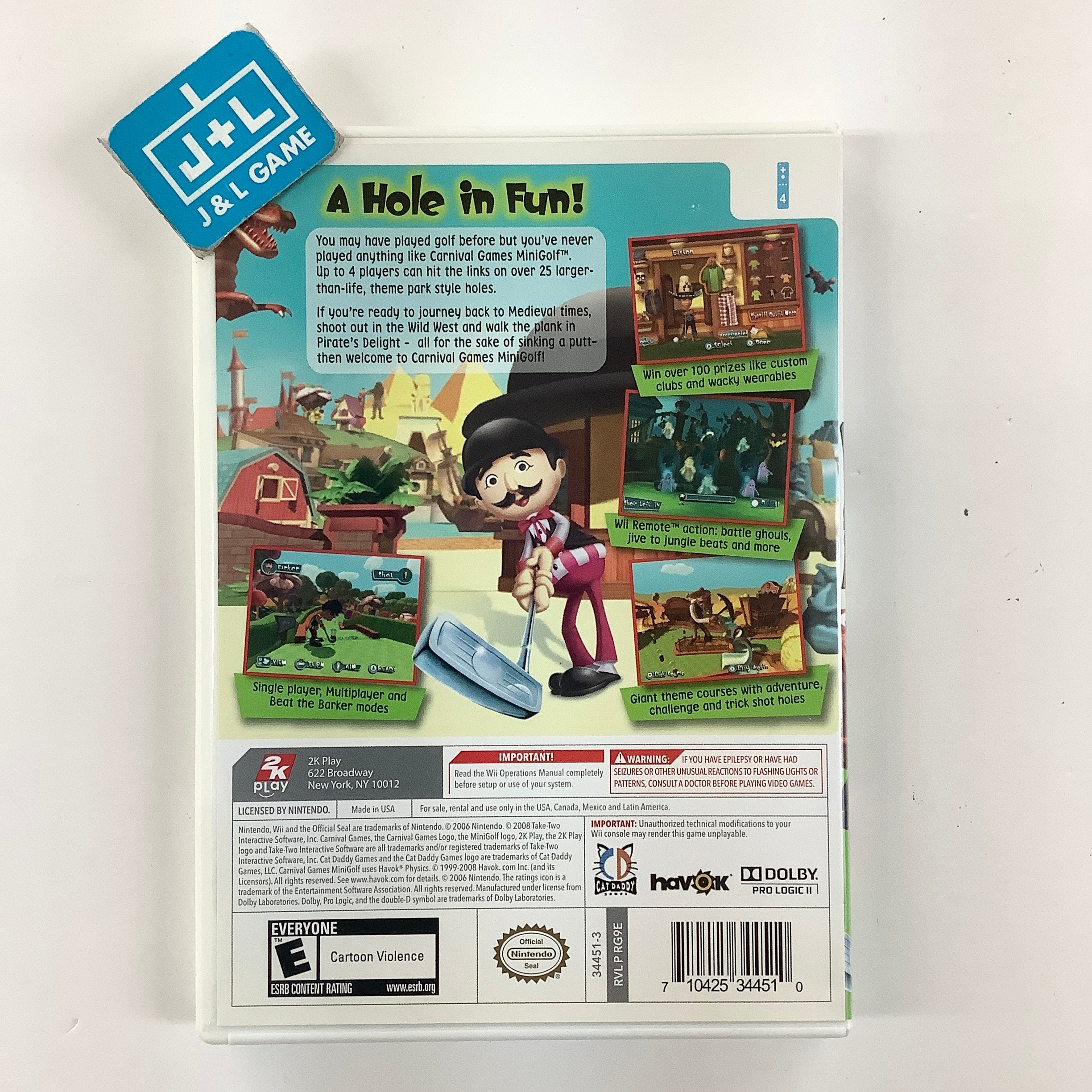 Carnival Games: Mini-Golf - Nintendo Wii [Pre-Owned] Video Games 2K Play