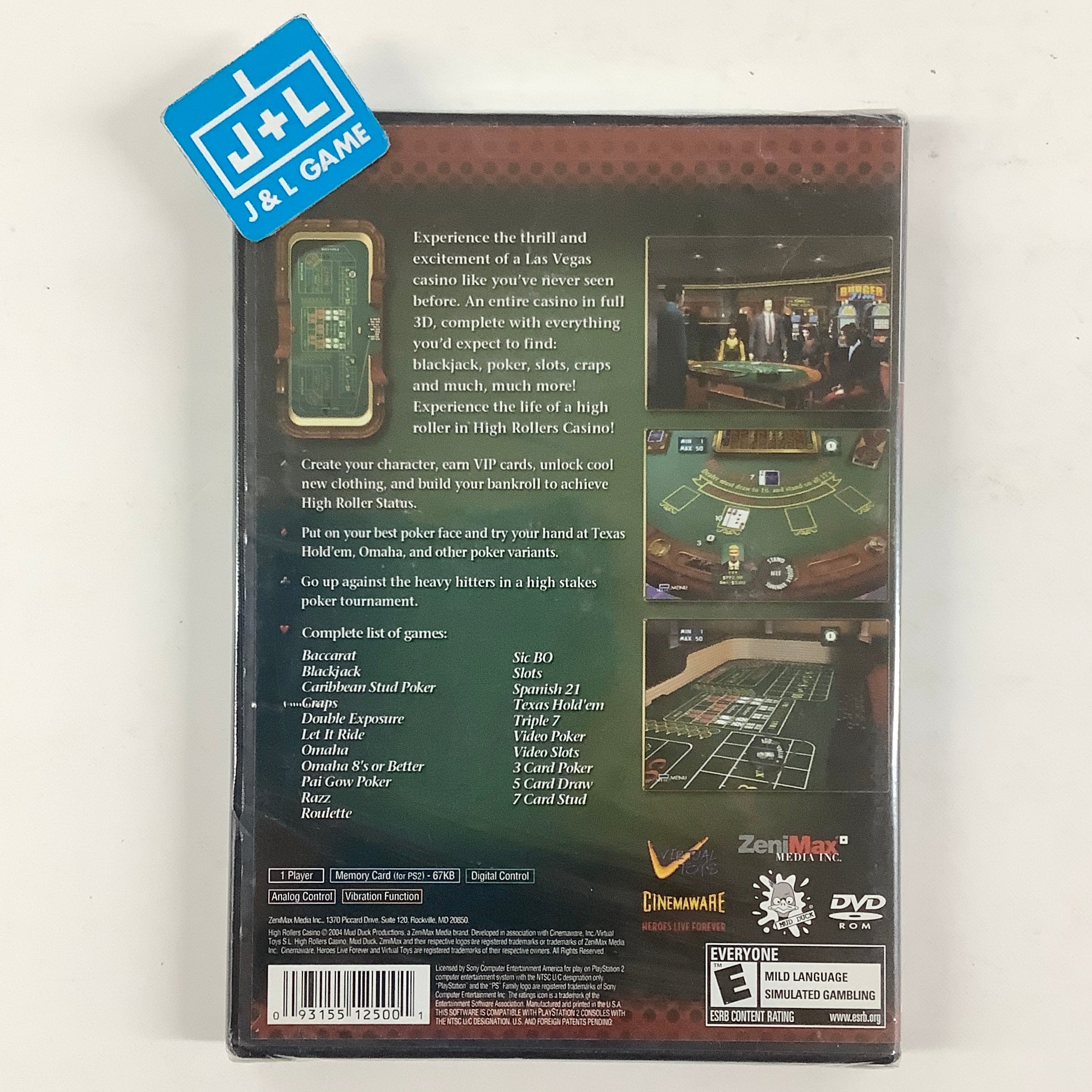 High Rollers Casino - (PS2) PlayStation 2 Video Games Mud Duck Productions