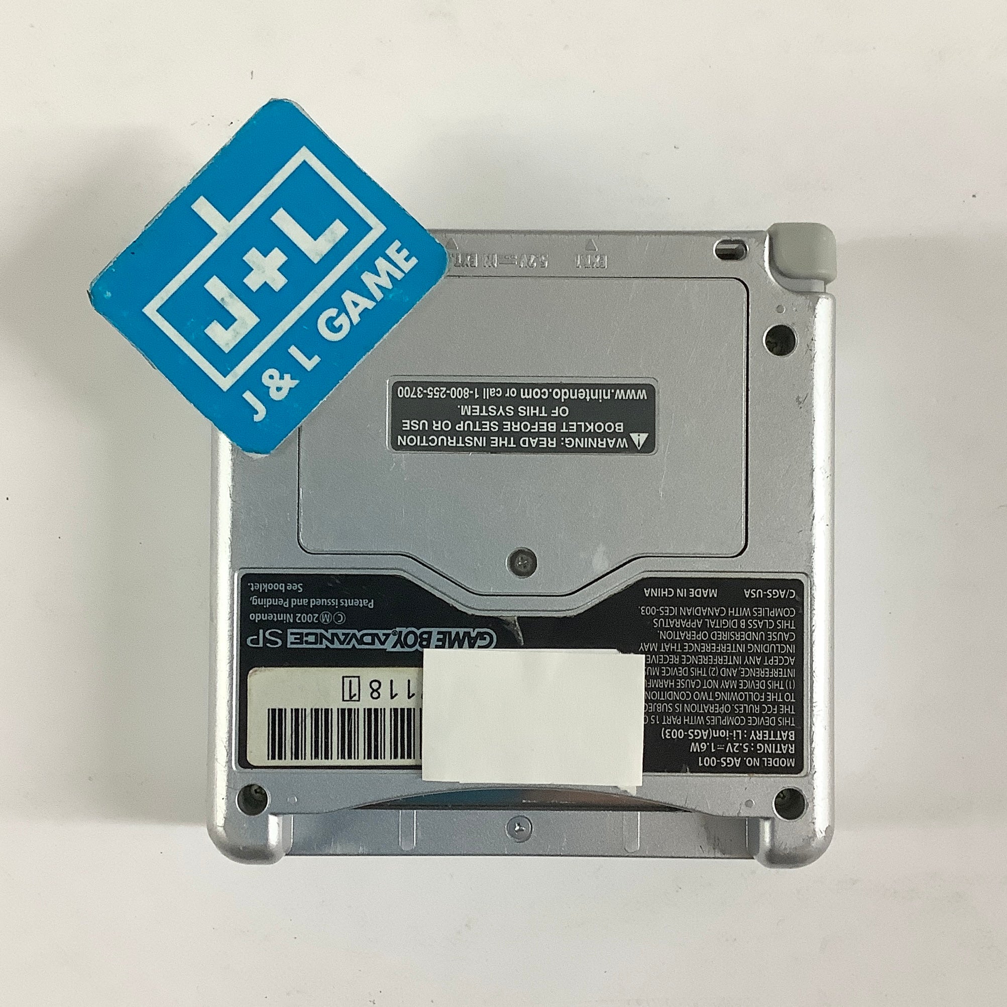 Nintendo Game Boy Advance SP Console AGS-001 (Silver) - (GBA) Game Boy Advance SP [Pre-Owned]
