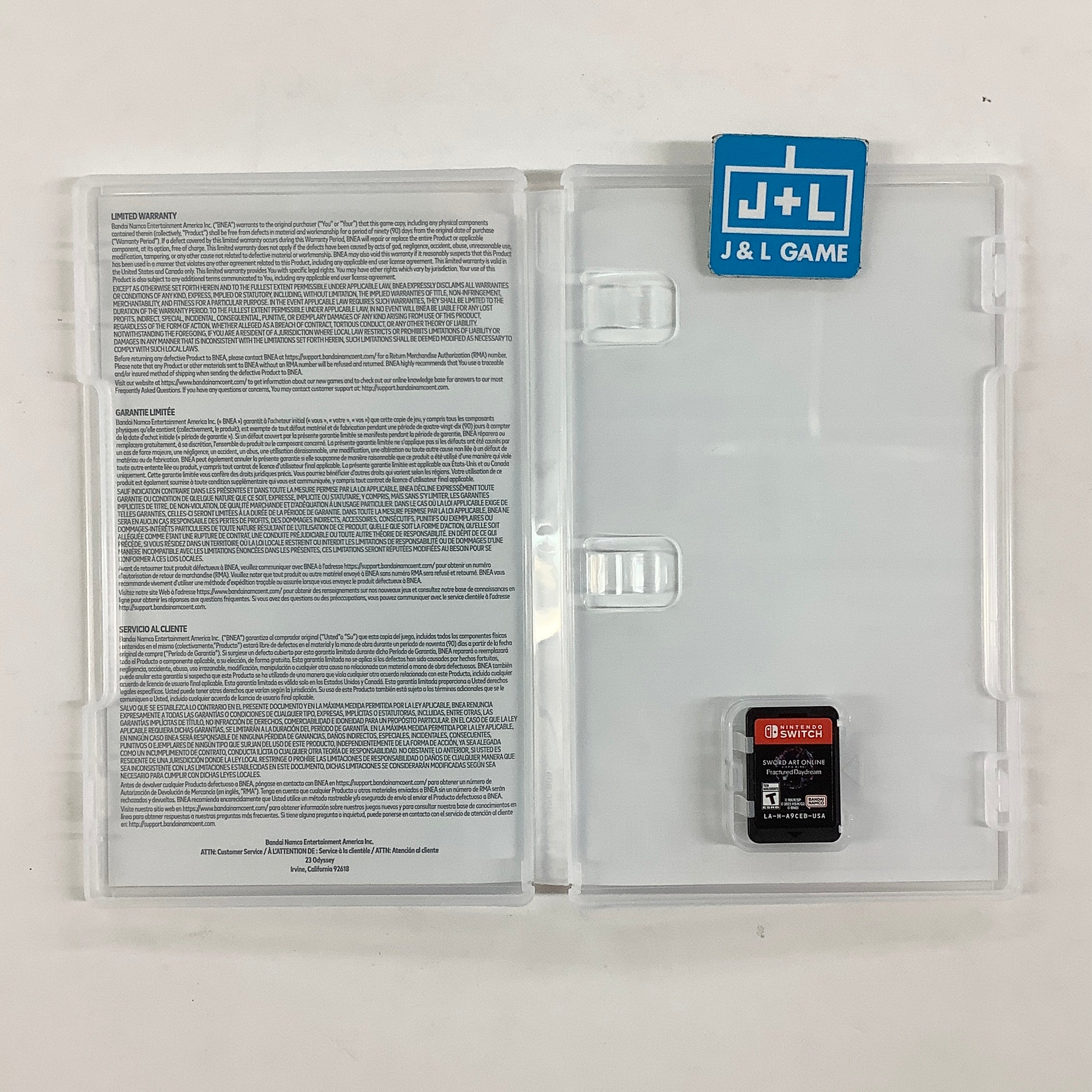 Sword Art Online: Fractured Daydream - (NSW) Nintendo Switch [Pre-Owned] Video Games BANDAI NAMCO Entertainment