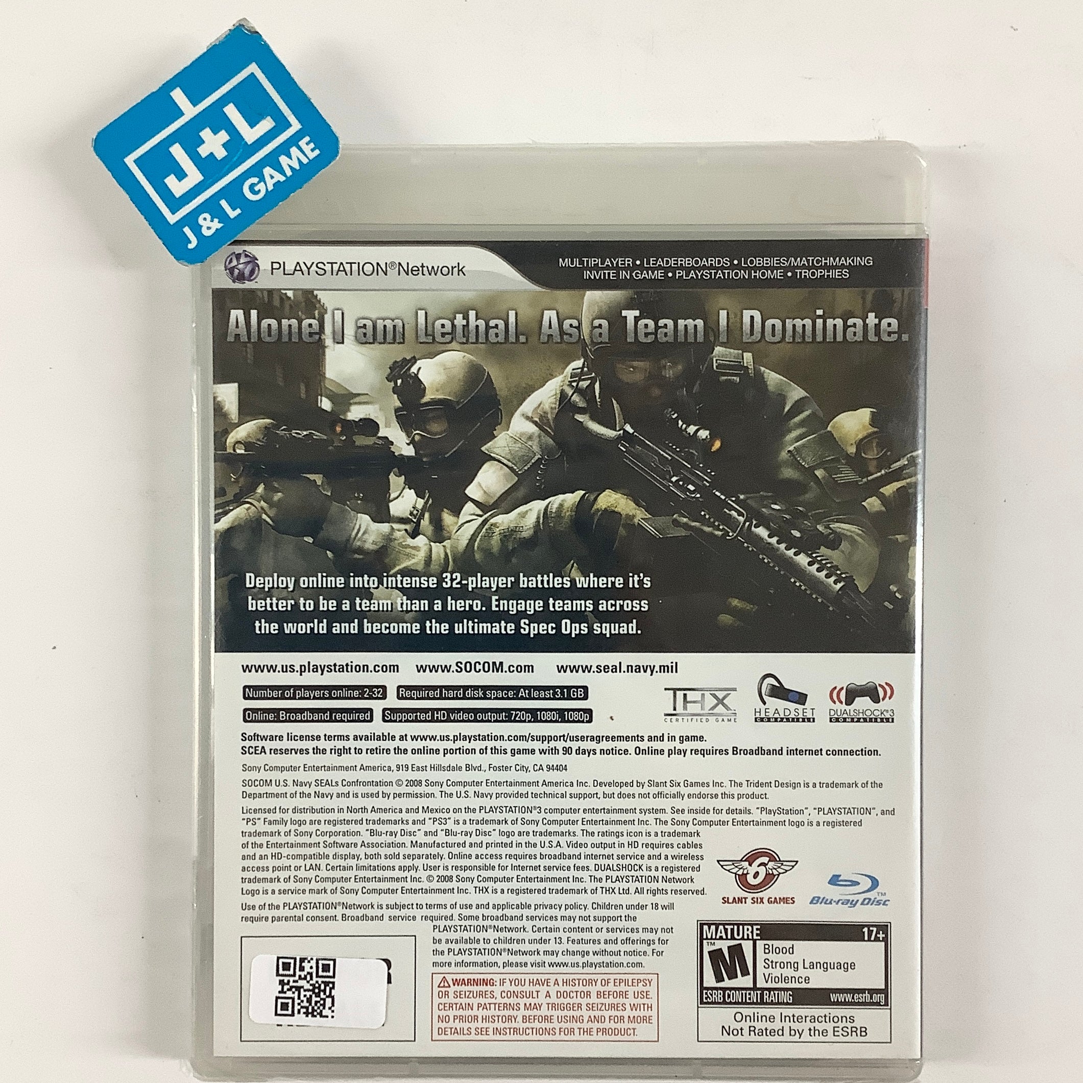 SOCOM: U.S. Navy SEALs Confrontation - (PS3) PlayStation 3 Video Games SCEA