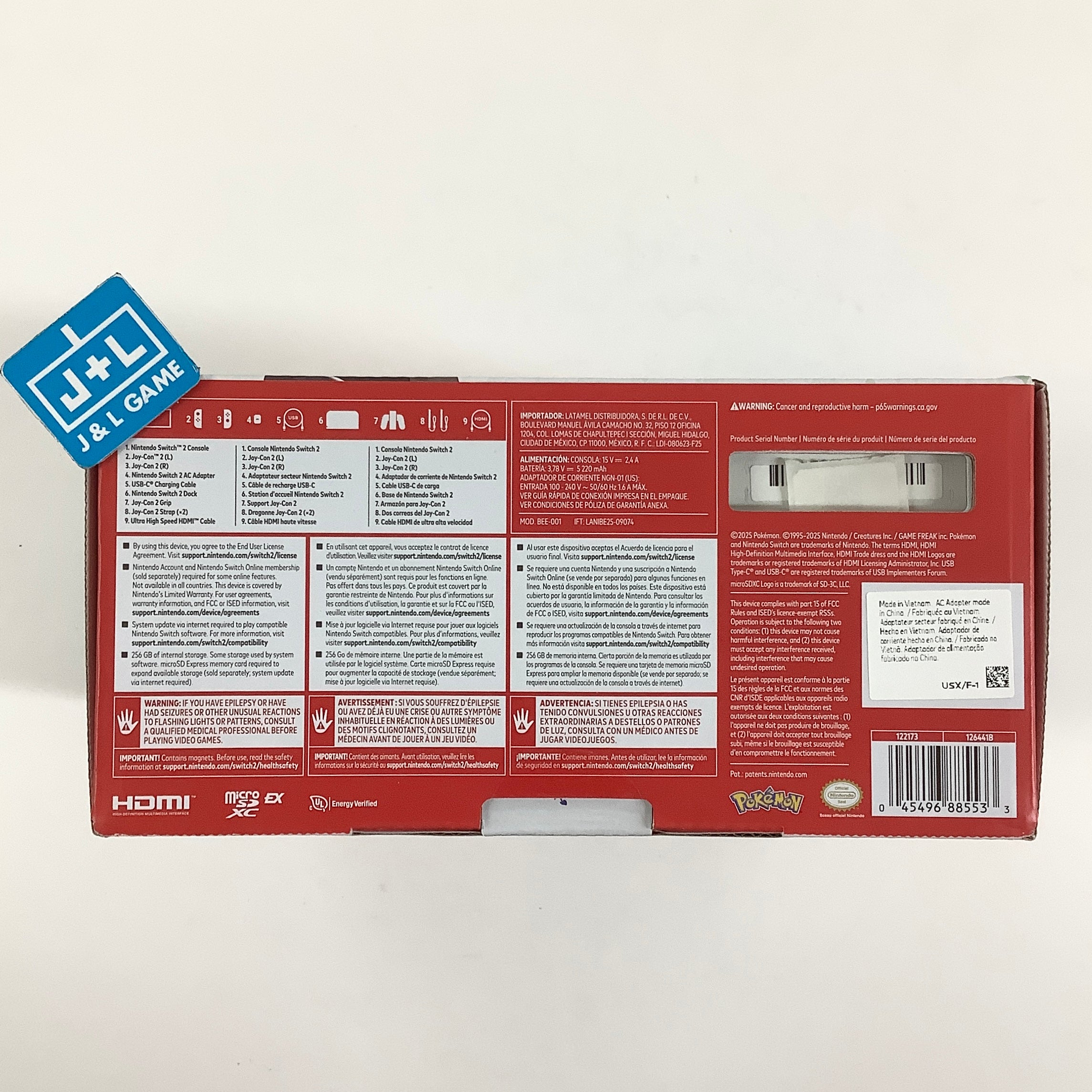 Nintendo Switch 2 (Light Blue/Light Red) (Pokemon Legends Z-A Bundle) - (NS2) Nintendo Switch 2 Consoles Nintendo