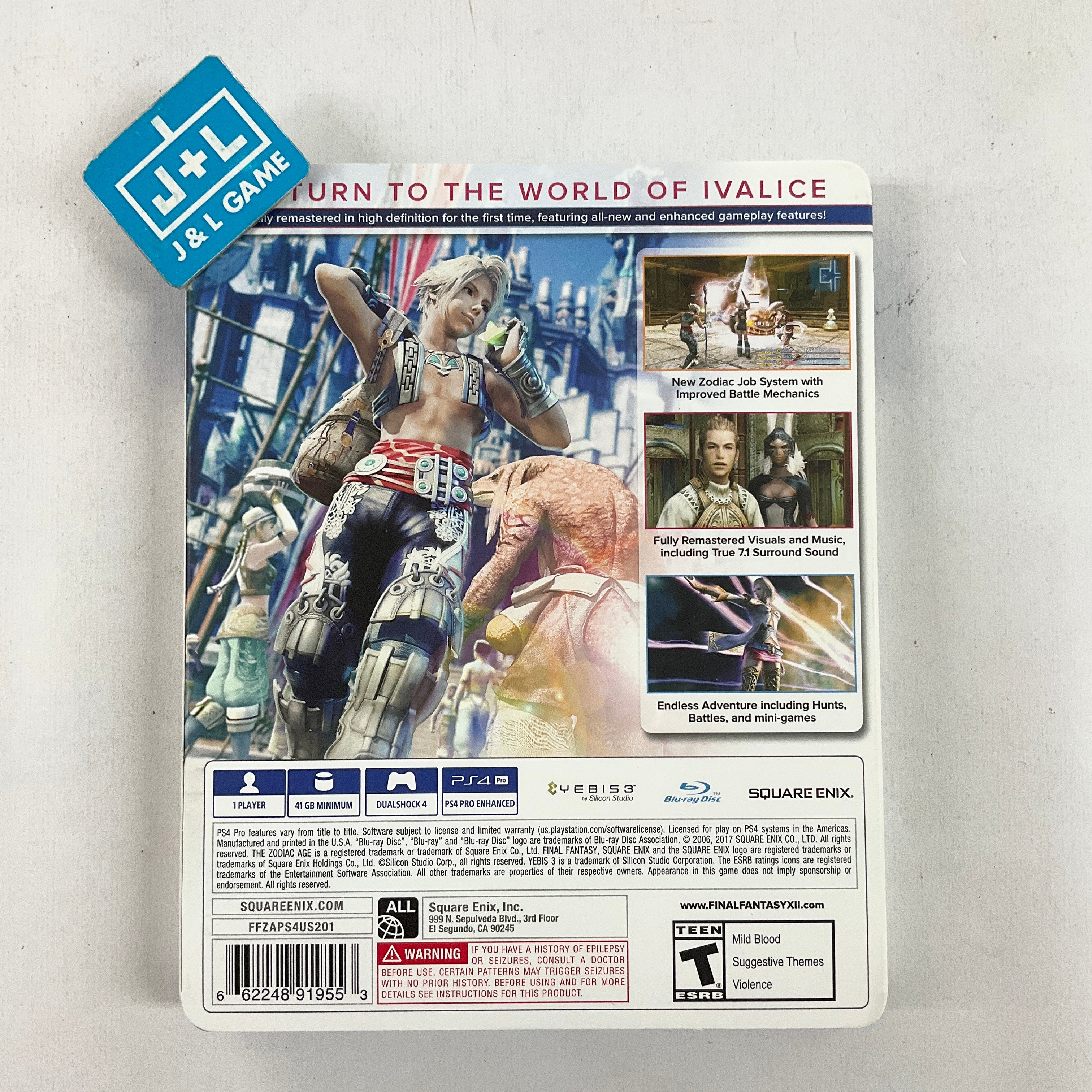 Final Fantasy XII: The Zodiac Age (Limited Steelbook Edition) - (PS4) PlayStation 4 [Pre-Owned] Video Games Square Enix