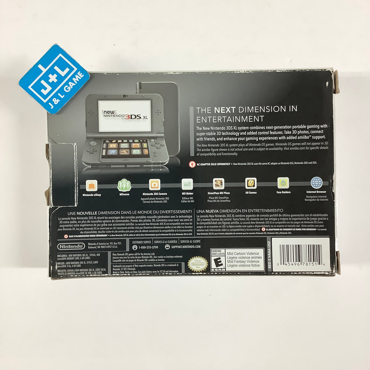 New Nintendo 3DS XL Console (Black) - Nintendo 3DS [Pre-Owned] Consoles Nintendo