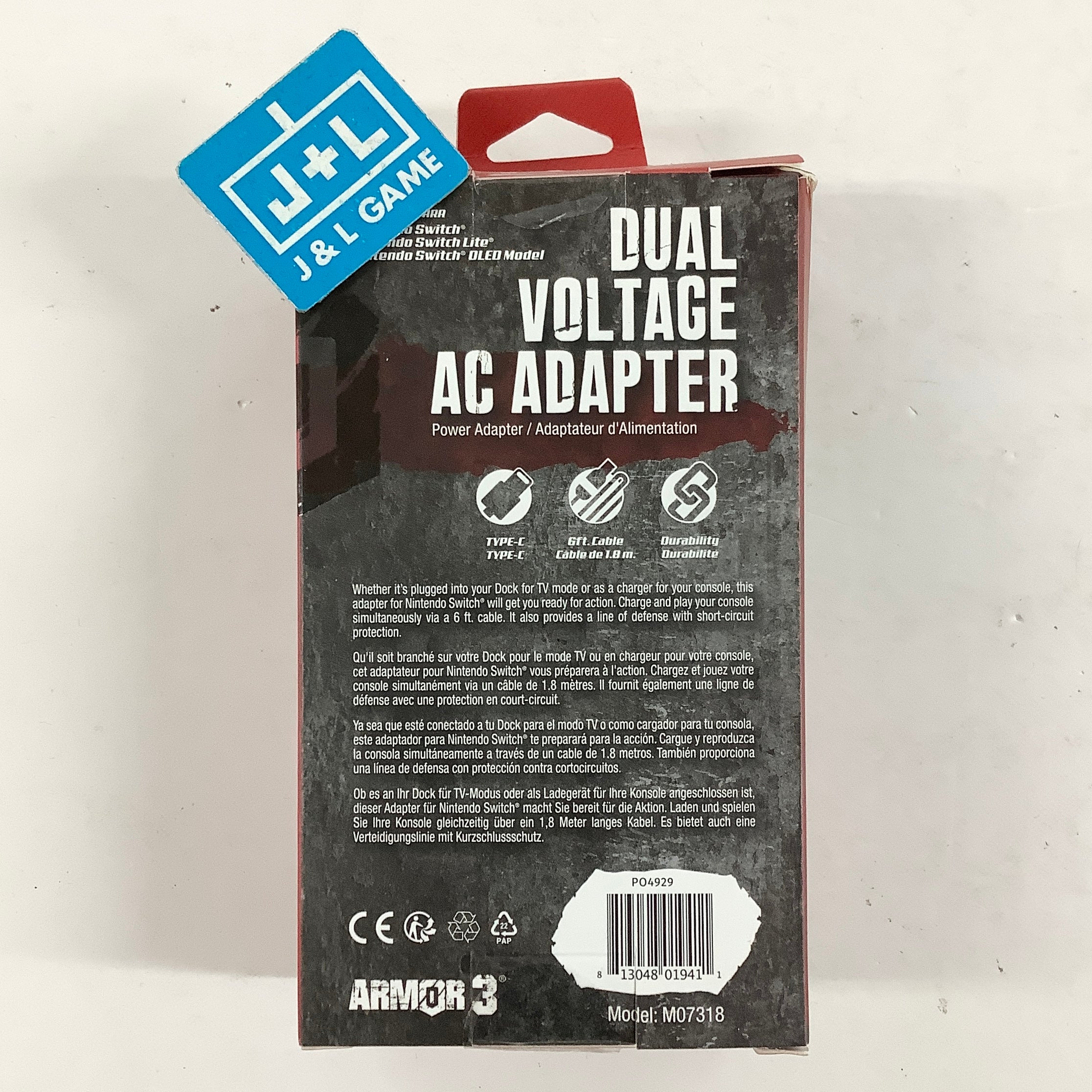 Armor3 Dual Voltage AC Adapter - (NSW) Nintendo Switch ACCESSORIES Armor3