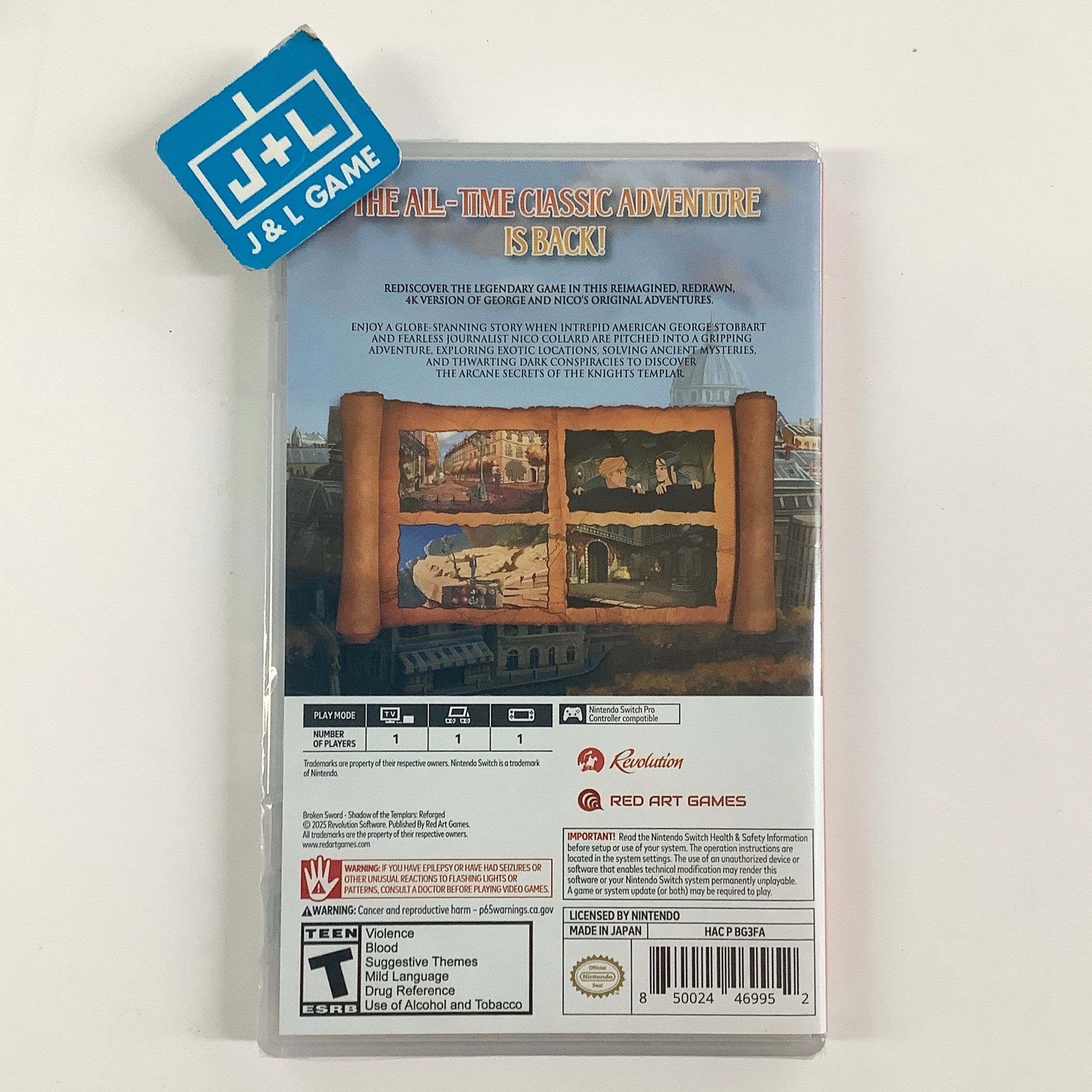Broken Sword - Shadow of the Templars: Reforged - (NSW) Nintendo Switch Video Games Red Art Games