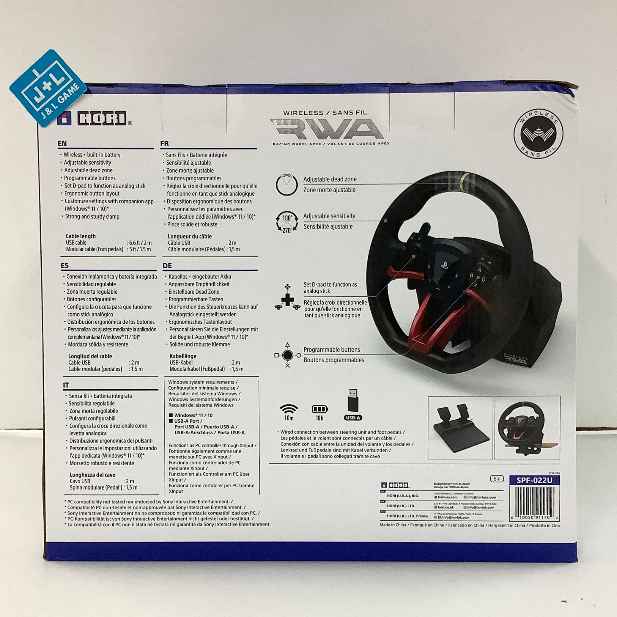 HORI PlayStation 5 Wireless Racing Wheel Apex - (PS5) PlayStation 5