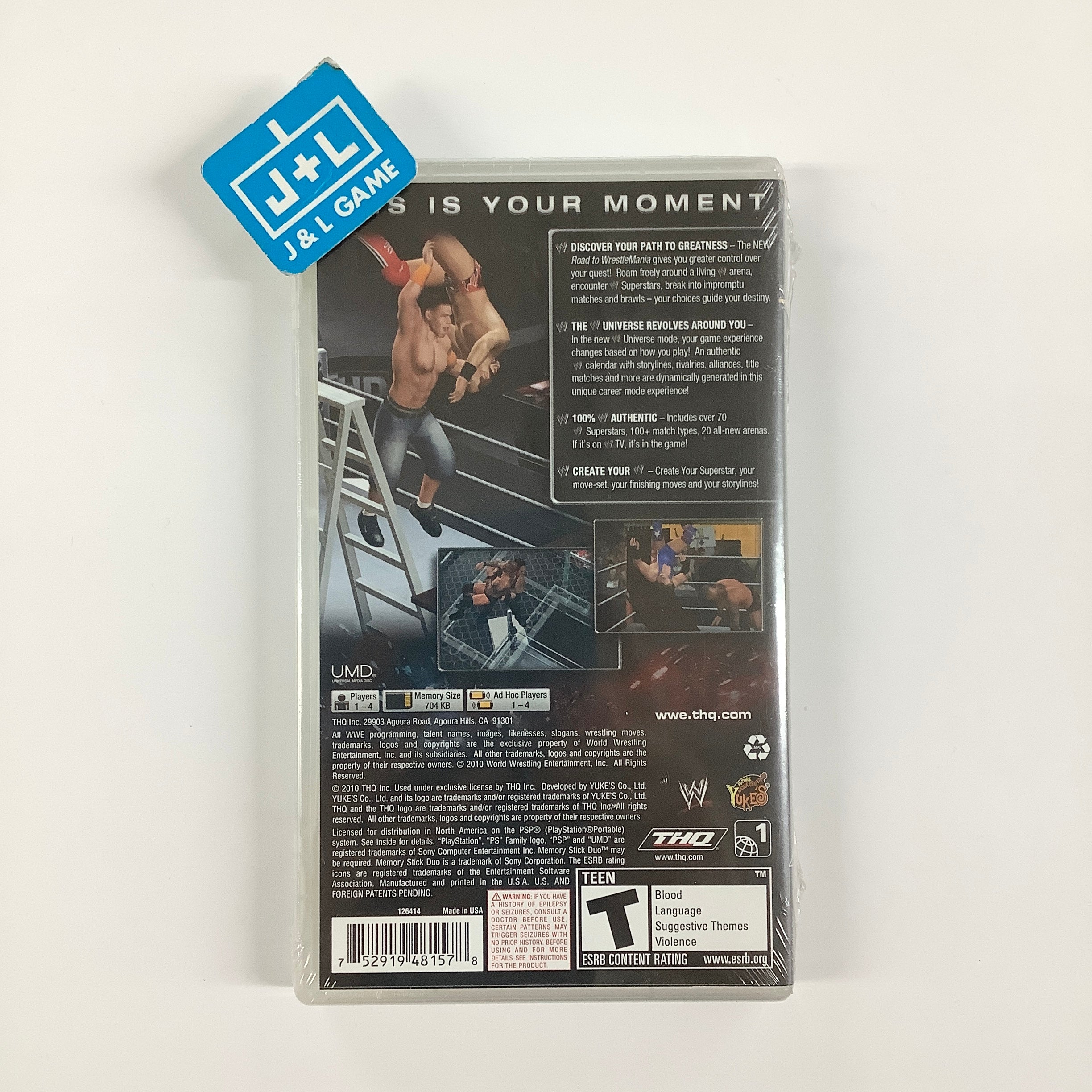 WWE SmackDown vs. Raw 2011 - Sony PSP Video Games THQ