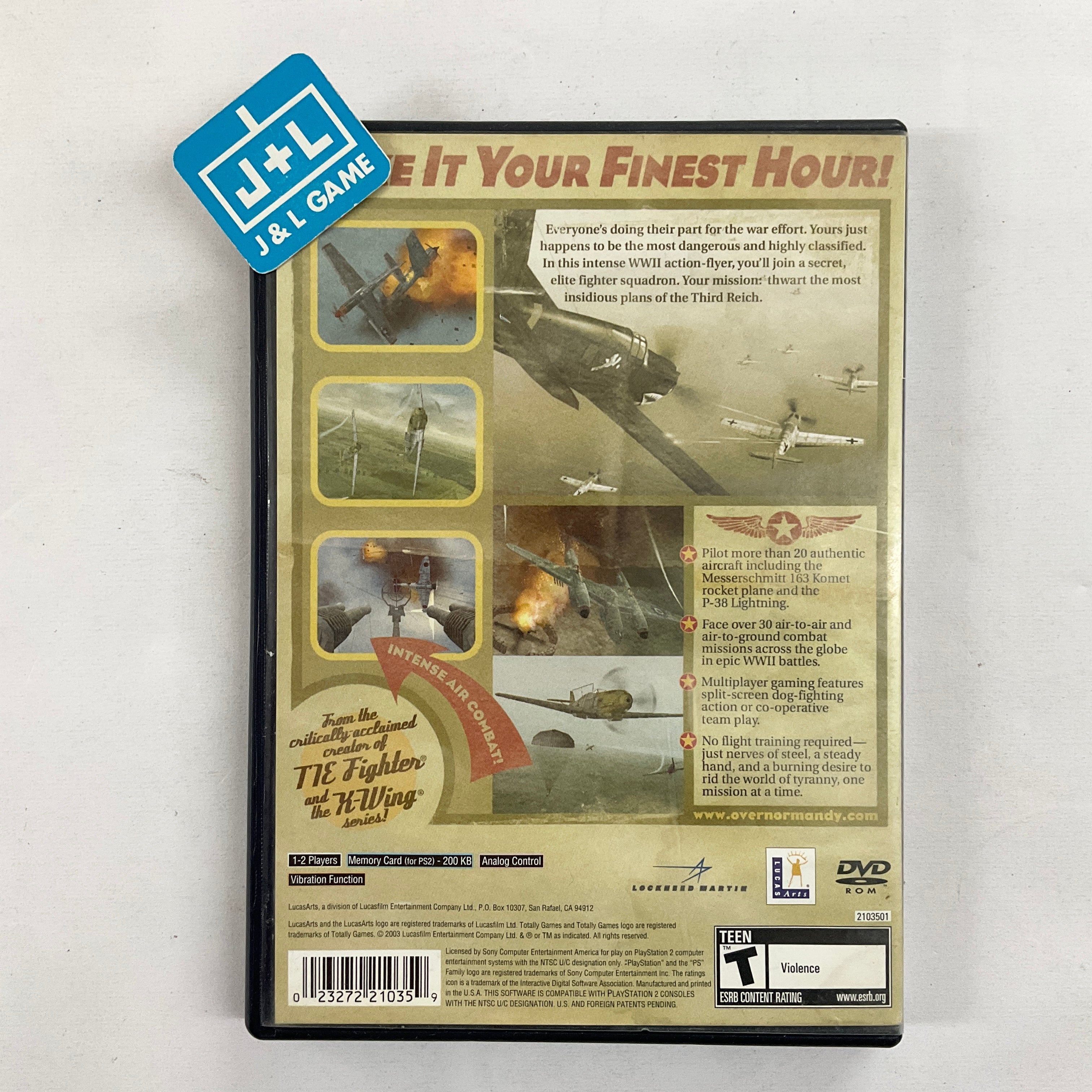 Secret Weapons Over Normandy - (PS2) PlayStation 2 [Pre-Owned] Video Games LucasArts   