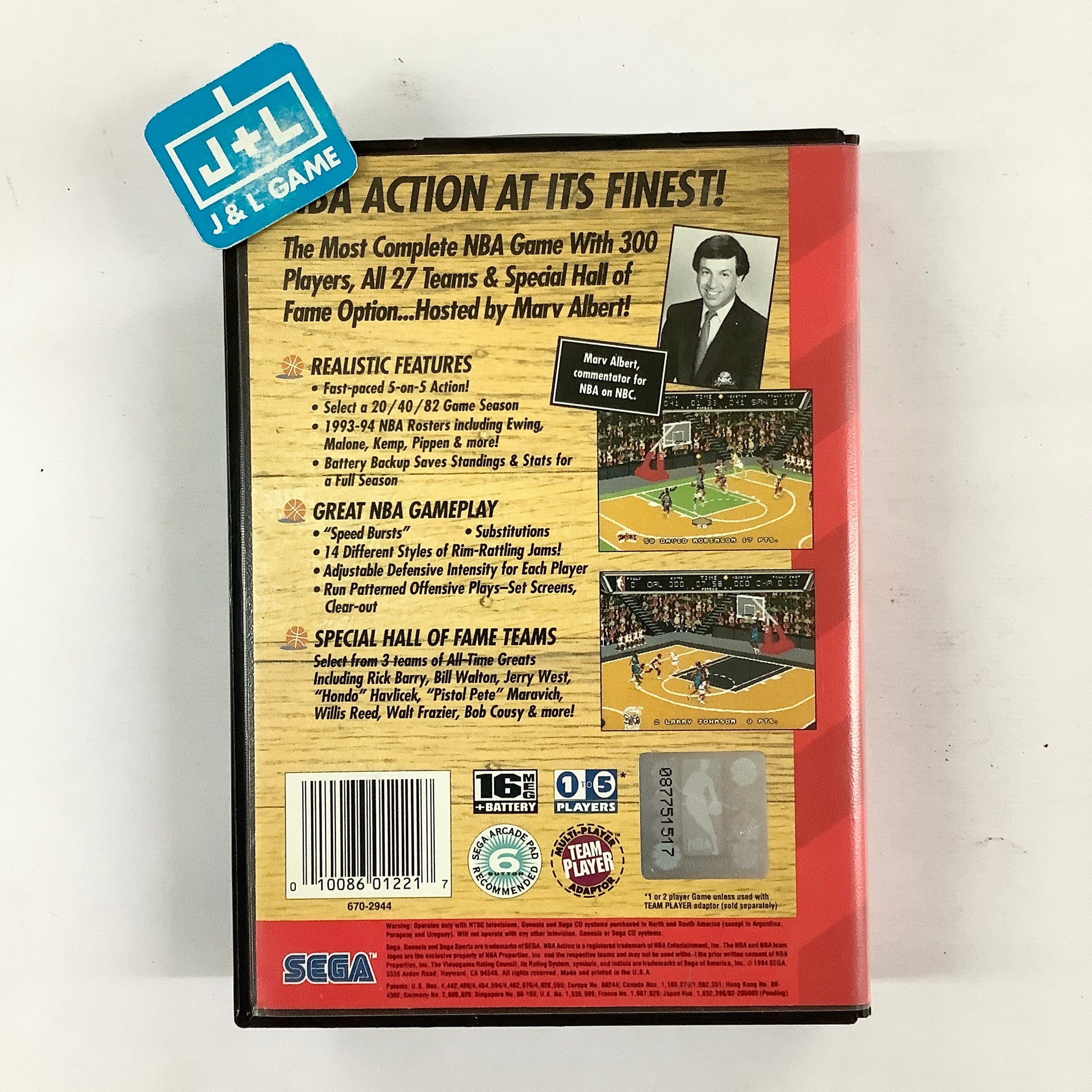 NBA Action '94 - (SG) SEGA Genesis [Pre-Owned] Video Games Sega   