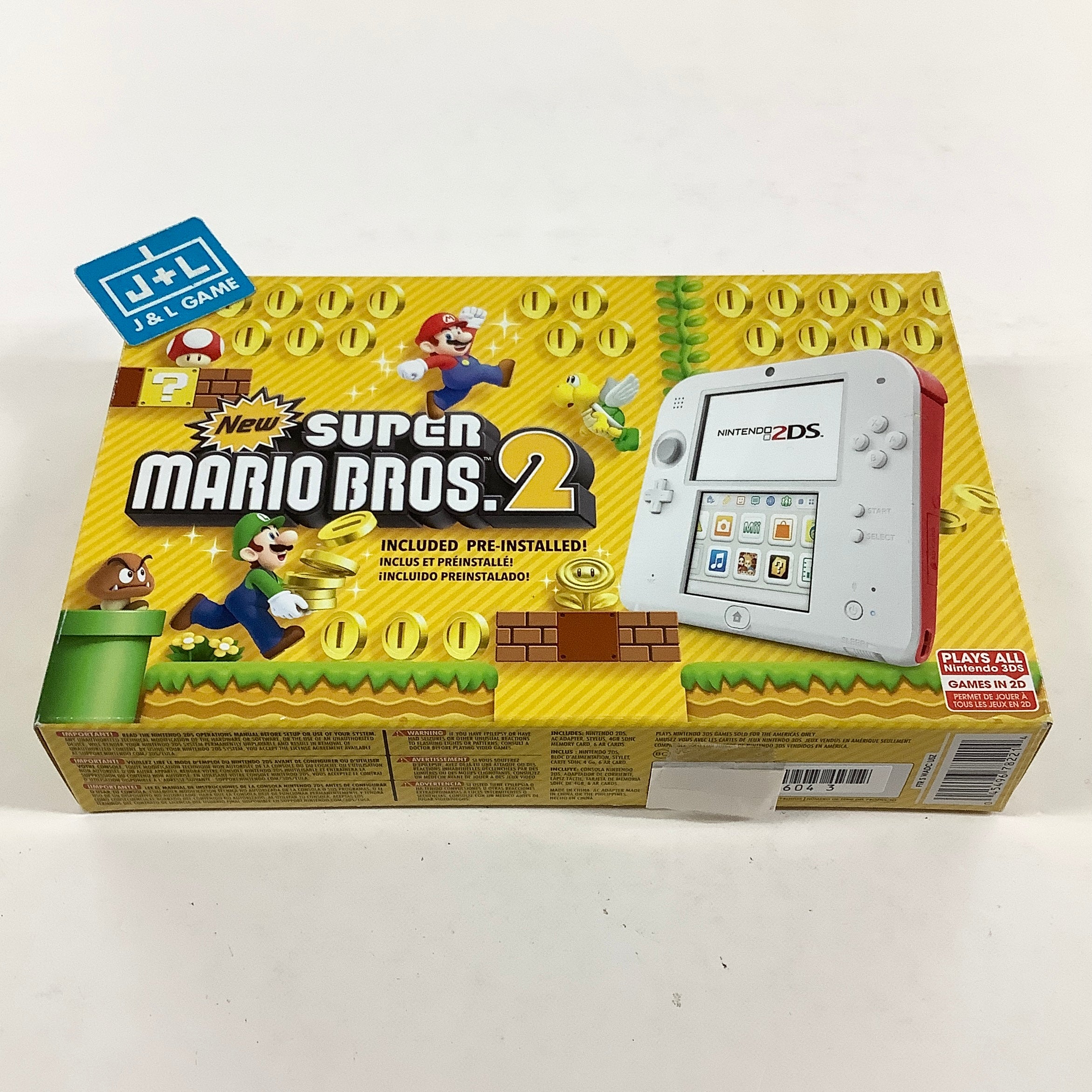 Nintendo 2DS Console (Scarlet Red) with New Super Mario Bros. 2 (Game Pre-Installed) - Nintendo 3DS Consoles Nintendo