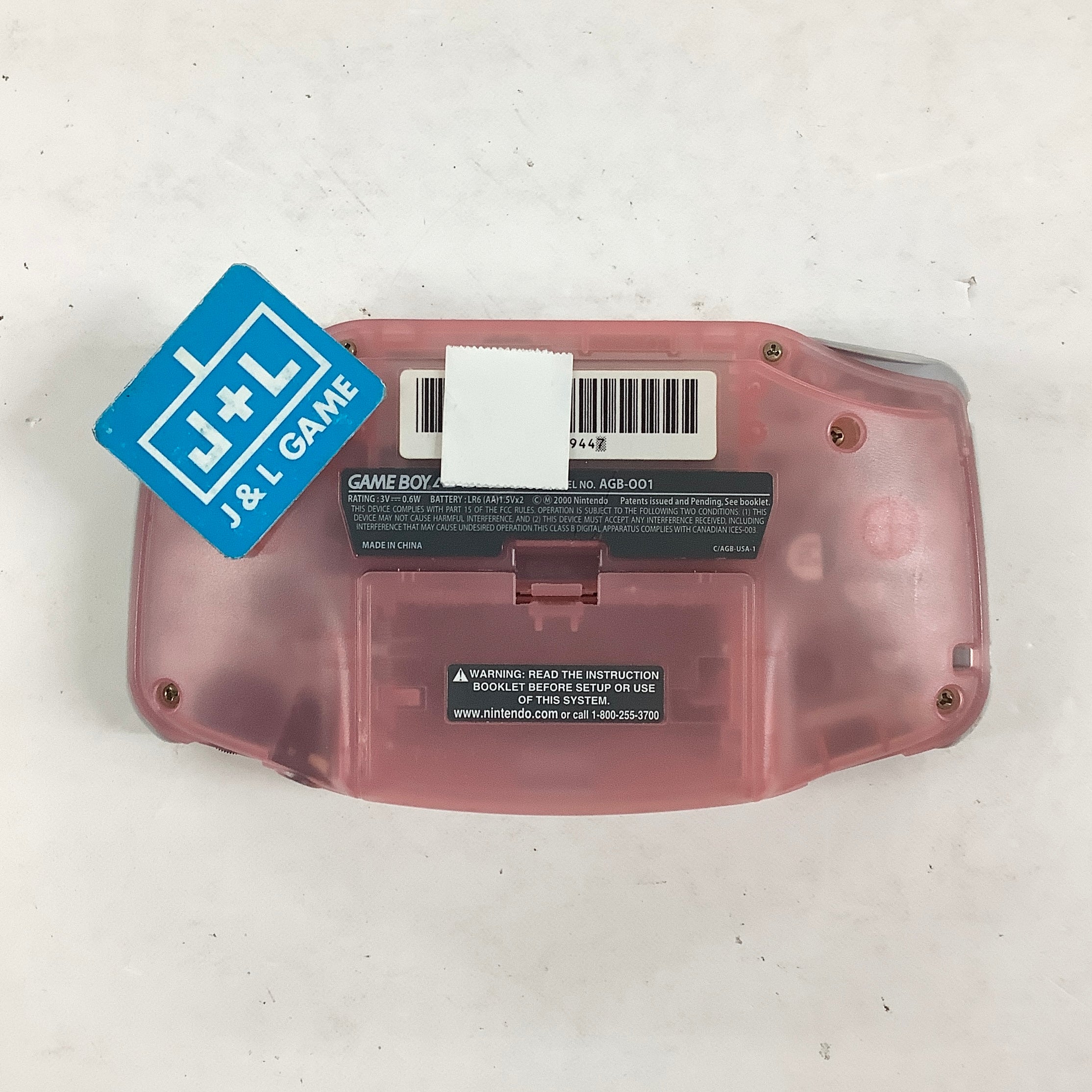 Nintendo Game Boy Advance Console (Clear Pink) - (GBA) Game Boy Advance [Pre-Owned]