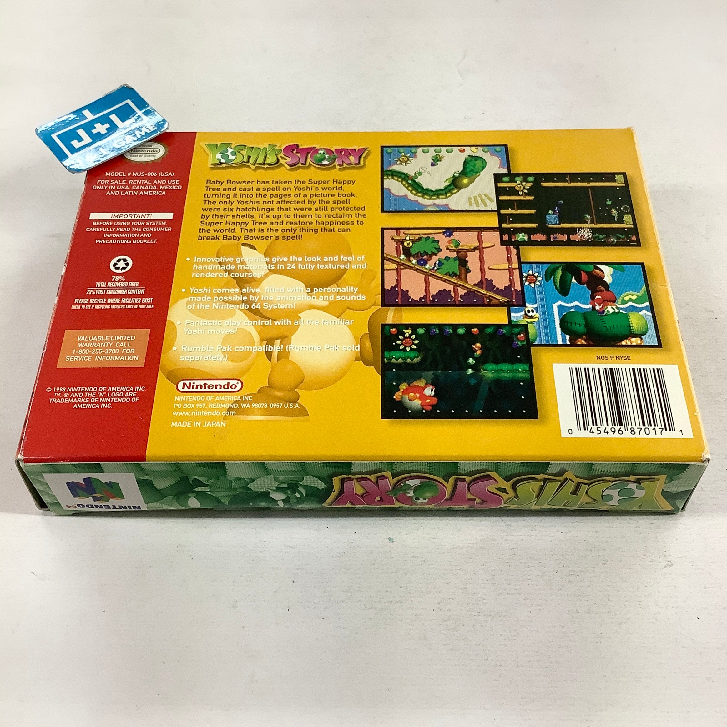 Yoshi's Story - (N64) Nintendo 64 [Pre-Owned] | J&L Game