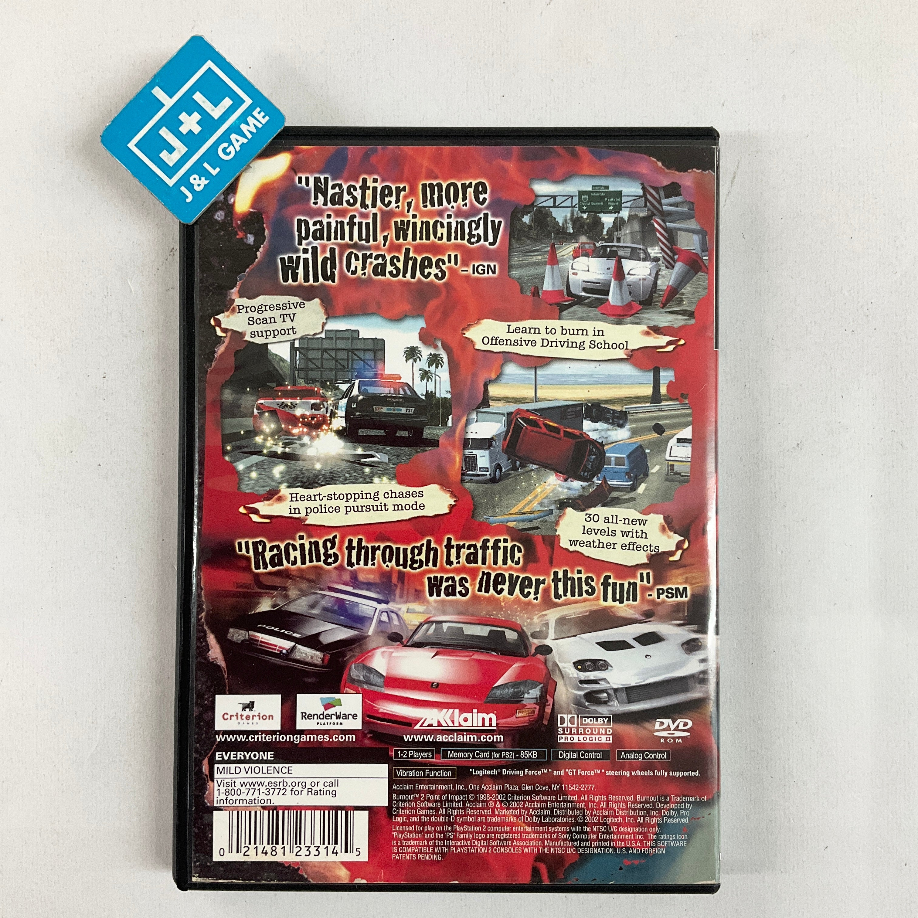 Burnout 2: Point of Impact - (PS2) PlayStation 2 [Pre-Owned] Video Games Acclaim