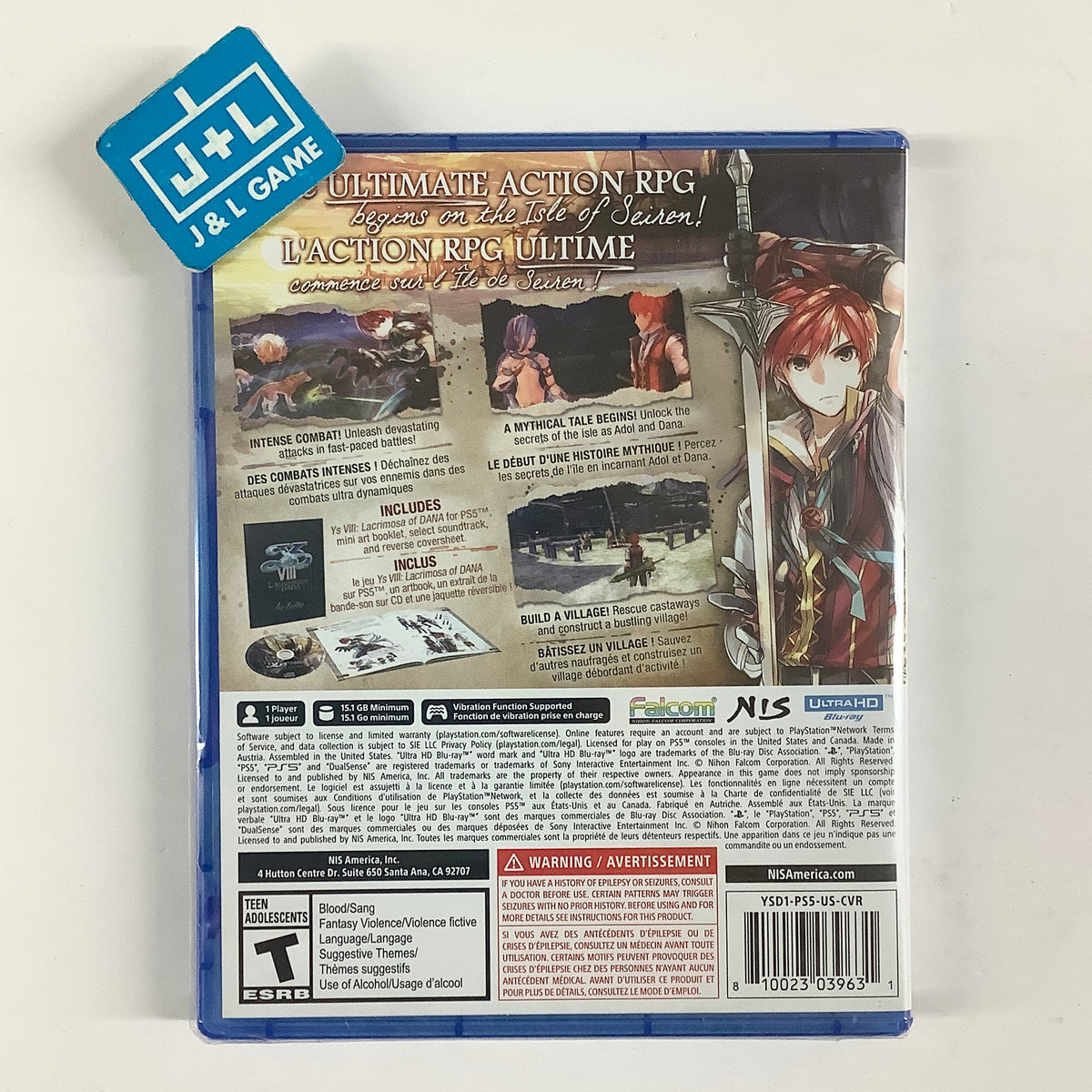 Ys VIII: Lacrimosa Of Dana (Deluxe Edition) - (PS5) PlayStation 5 Video Games NIS America