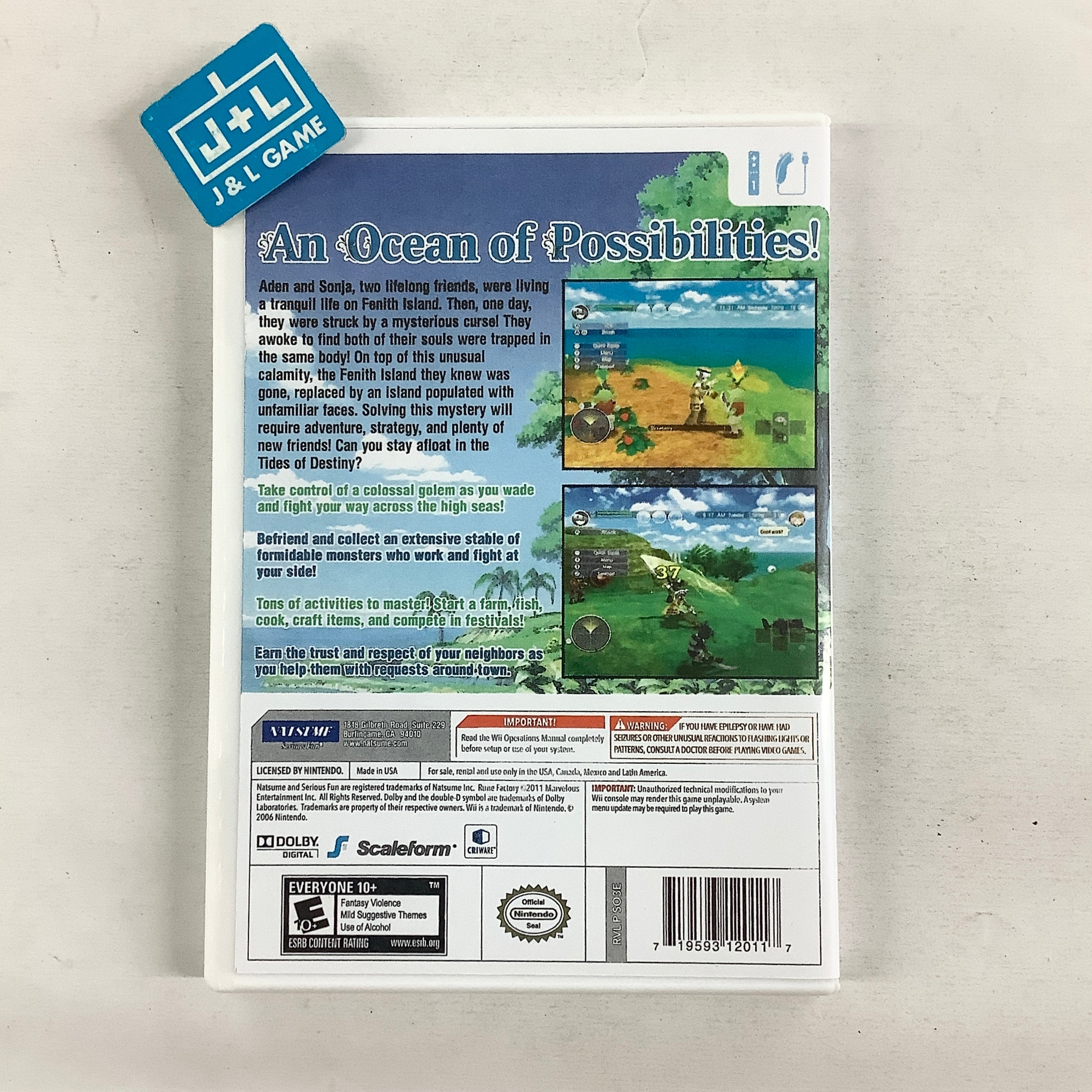 Rune Factory: Tides of Destiny - Nintendo Wii [Pre-Owned] Video Games Natsume