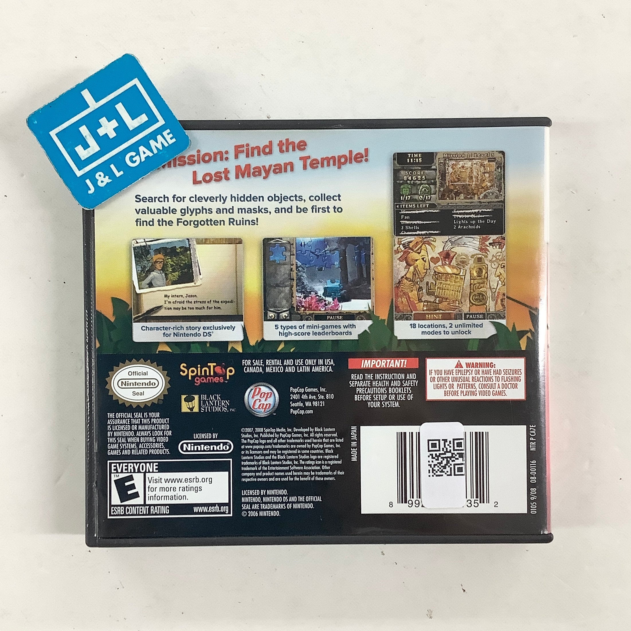 Amazing Adventures: The Forgotten Ruins - (NDS) Nintendo DS [Pre-Owned] Video Games PopCap