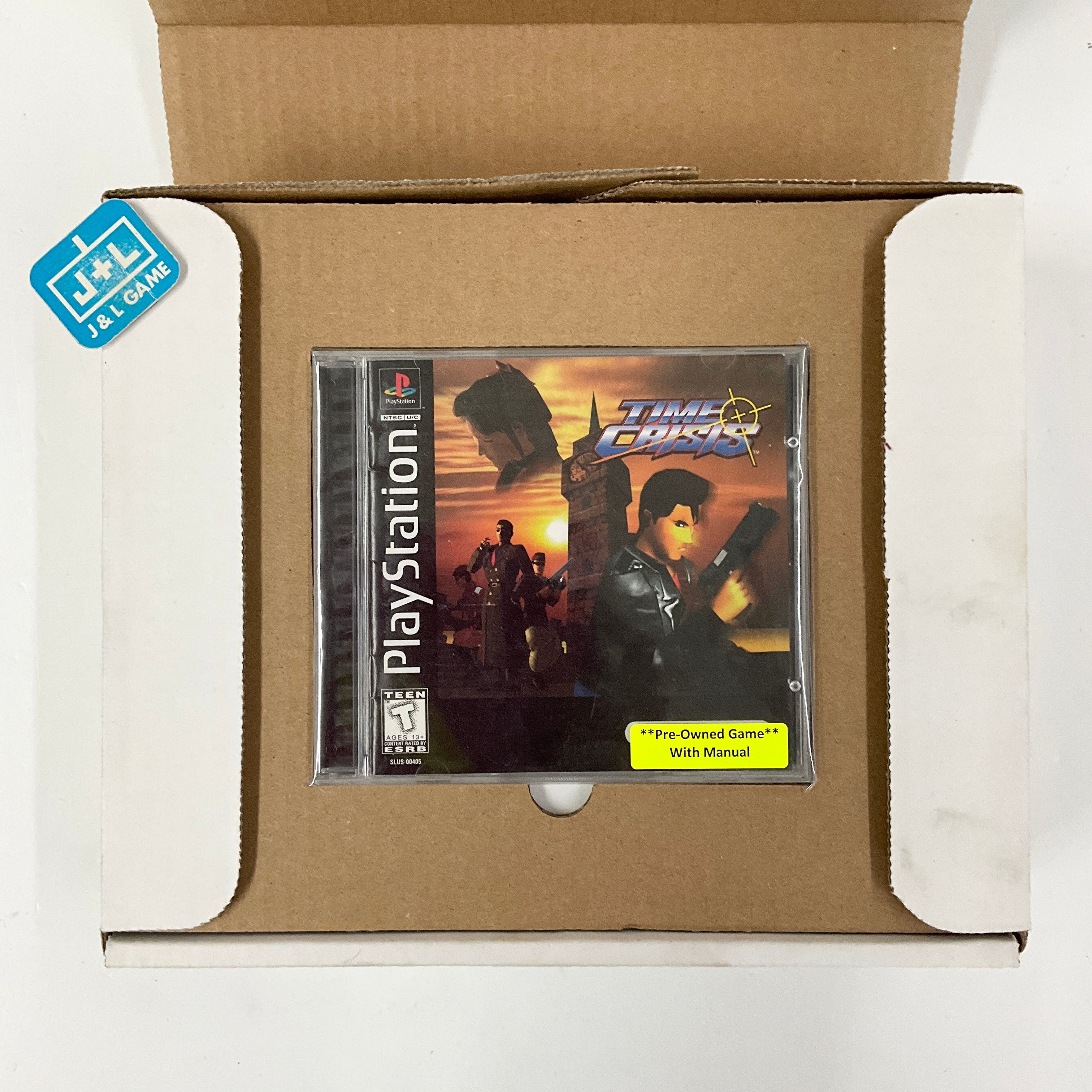 Time Crisis + Guncon - (PS1) PlayStation 1 [Pre-Owned] Video Games Namco   