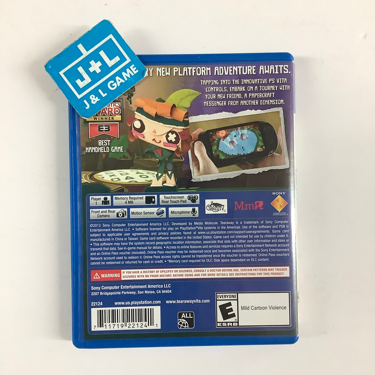 Tearaway - (PSV) PlayStation Vita [Pre-Owned] Video Games SCEA