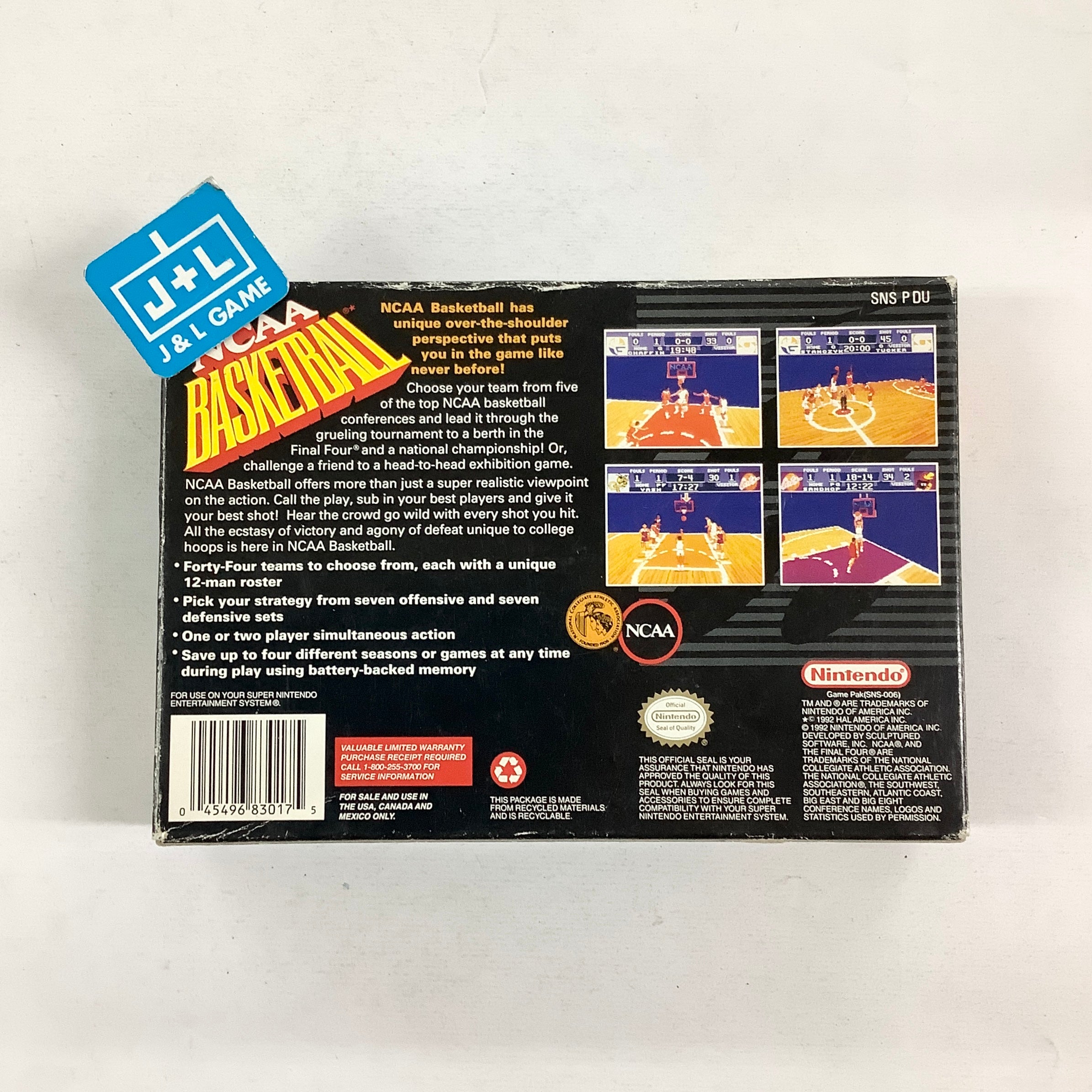 NCAA Basketball - (SNES) Super Nintendo [Pre-Owned] Video Games Acclaim