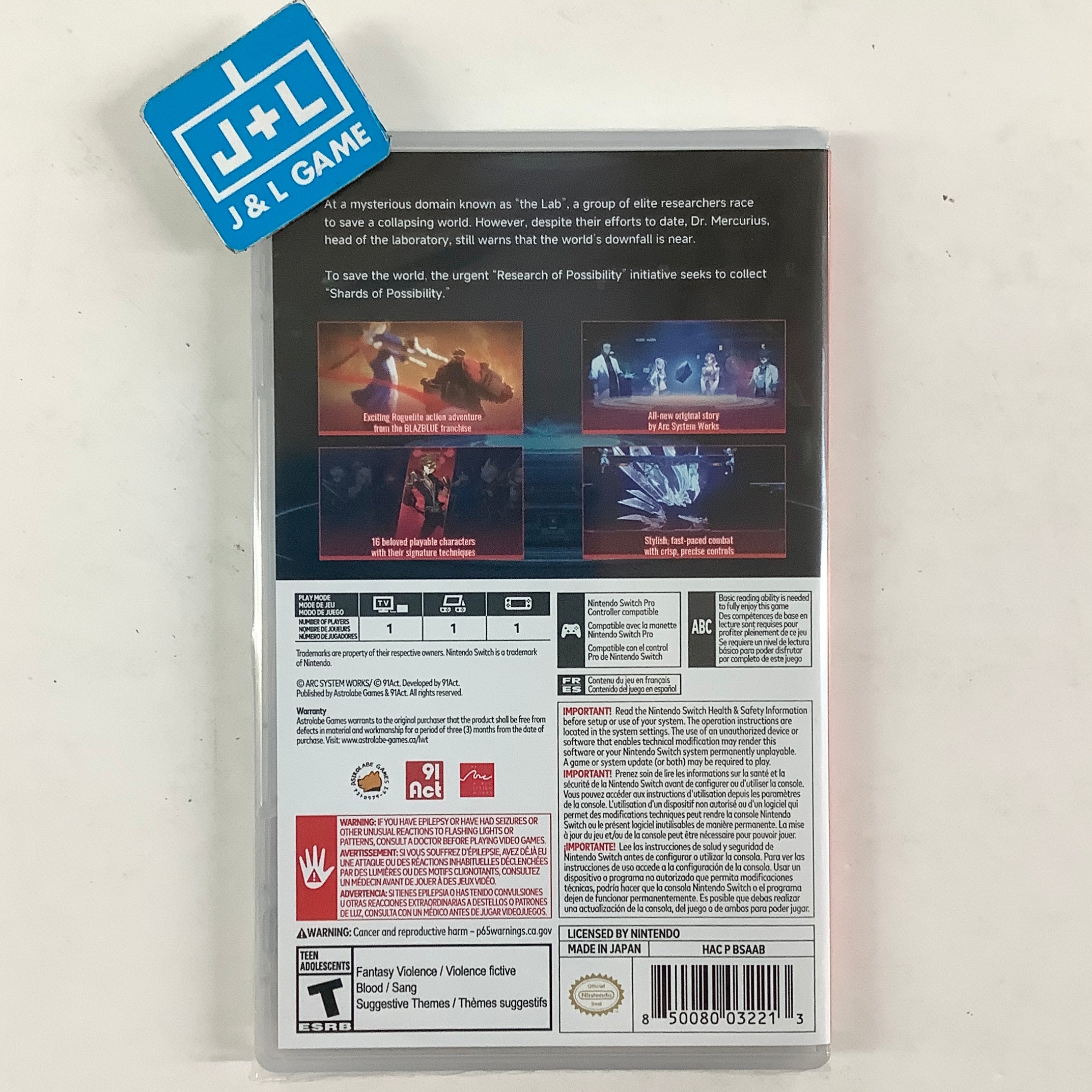BlazBlue Entropy Effect X - (NSW) Nintendo Switch Video Games PM Studios